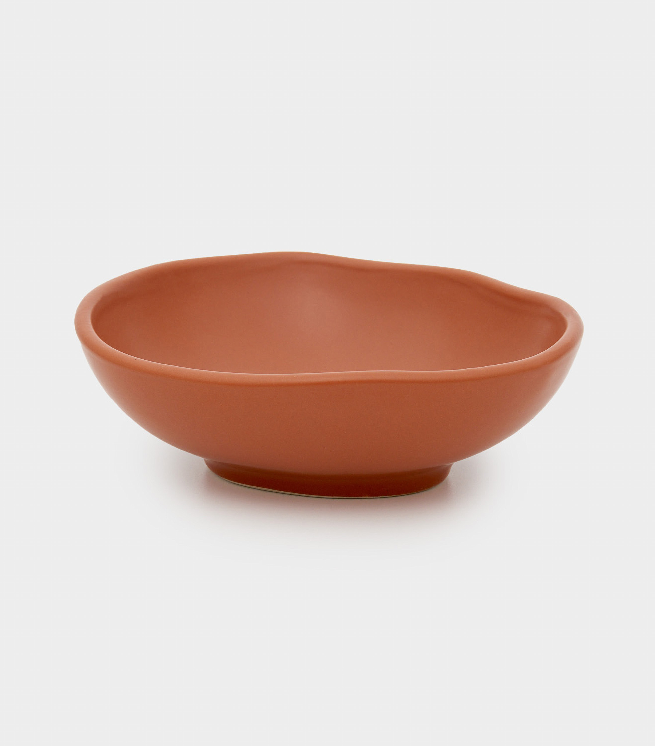 TIGELA OVAL CERÂMICA TIJOLO FOSCO