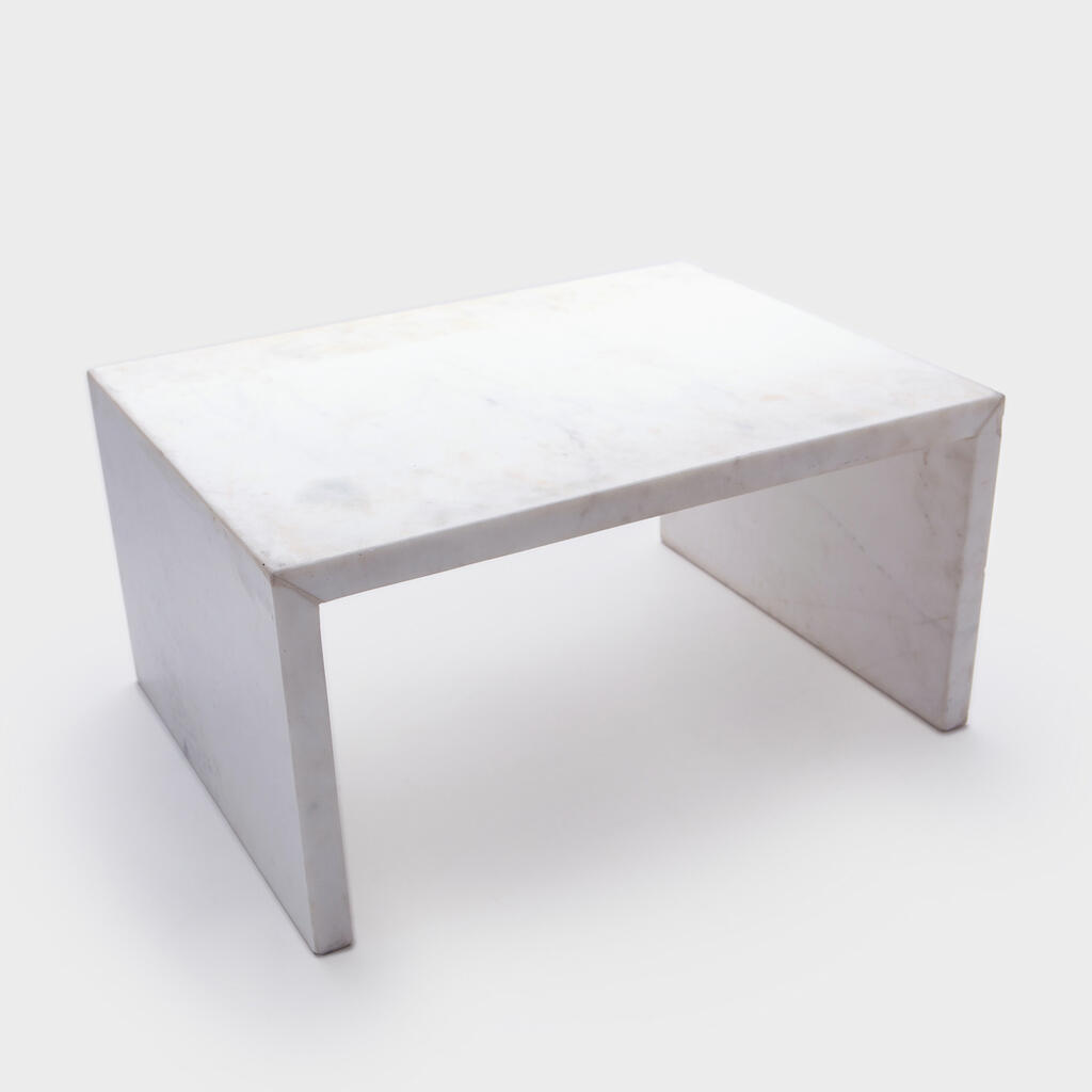 BASE RETANGULAR MÁRMORE BRANCO