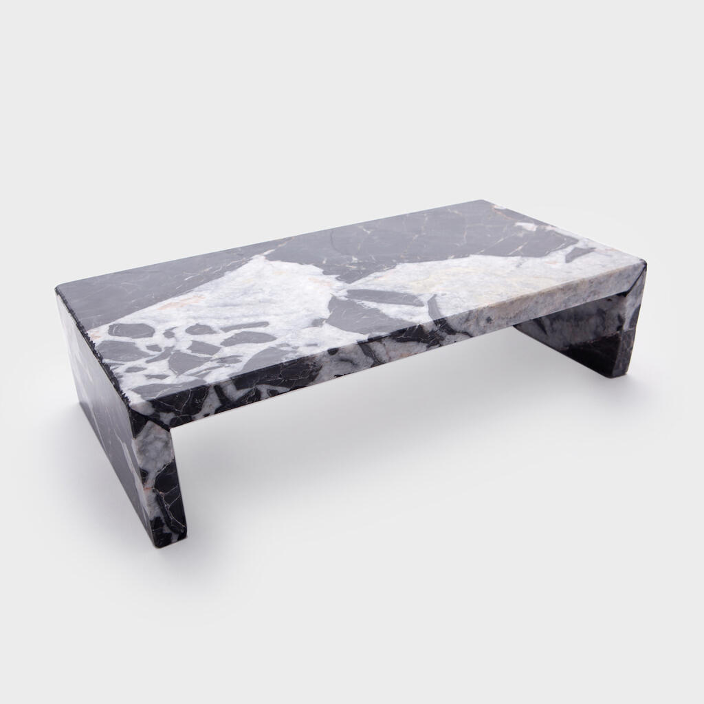 BASE RETANGULAR MÁRMORE CINZA