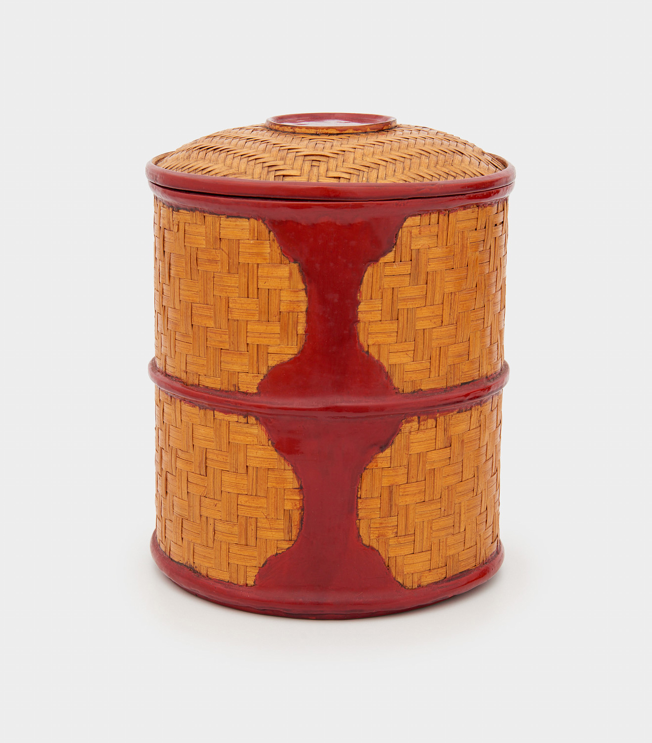 MARMITEIRO REDONDO CHINÊS PALHA VERMELHO