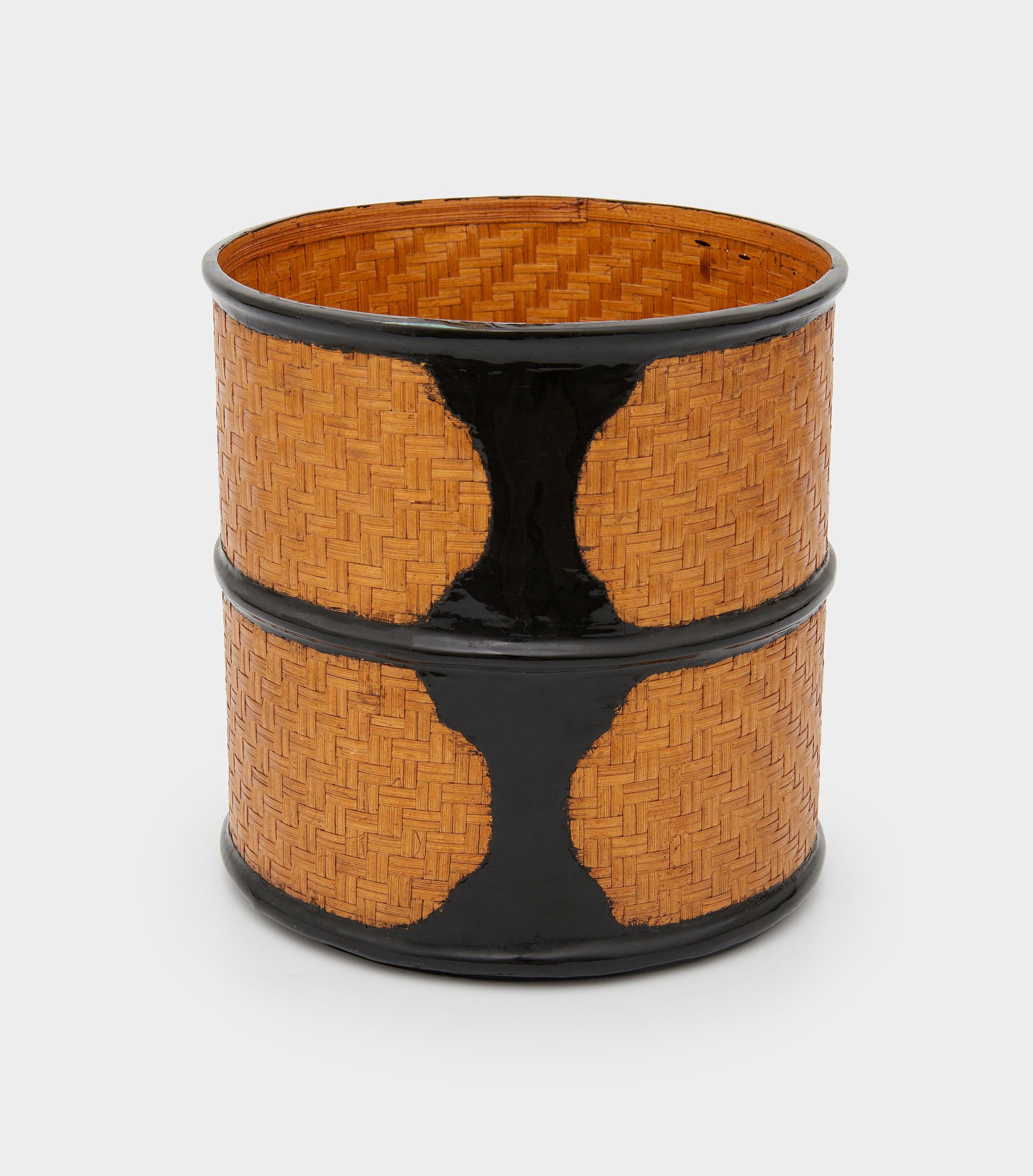 MARMITEIRO REDONDO CHINÊS PALHA PRETO SEM TAMPA