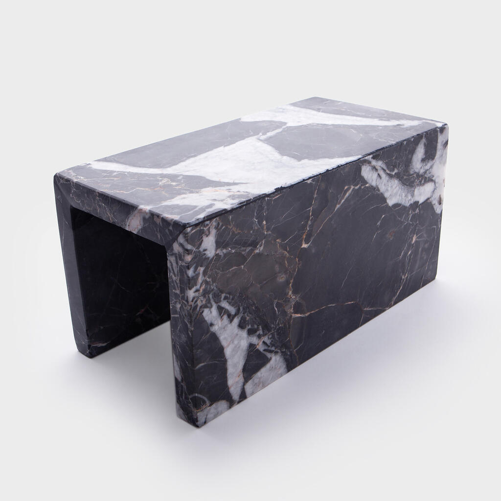 BASE RETANGULAR MÁRMORE CINZA