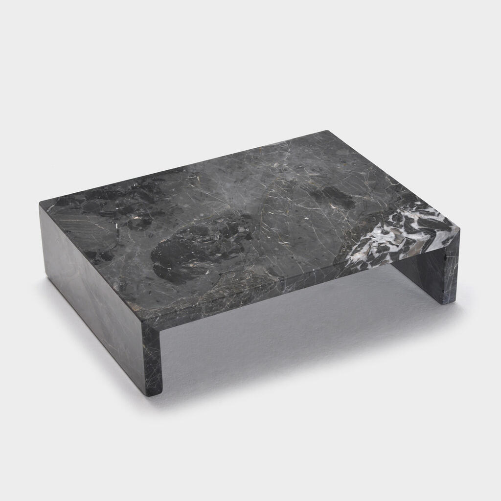 BASE RETANGULAR MÁRMORE CINZA