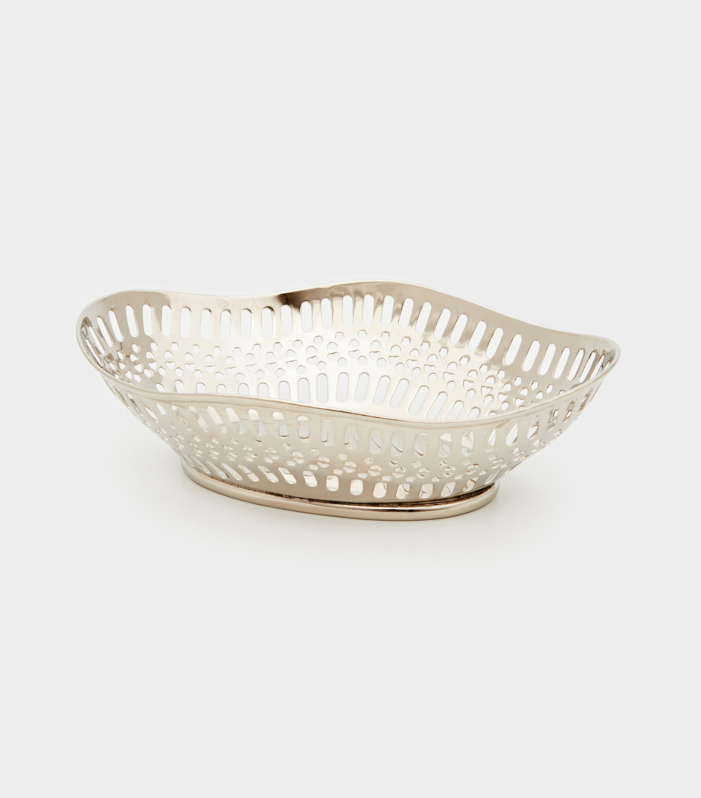 CENTRO DE MESA OVAL METAL TRABALHADO - MINI