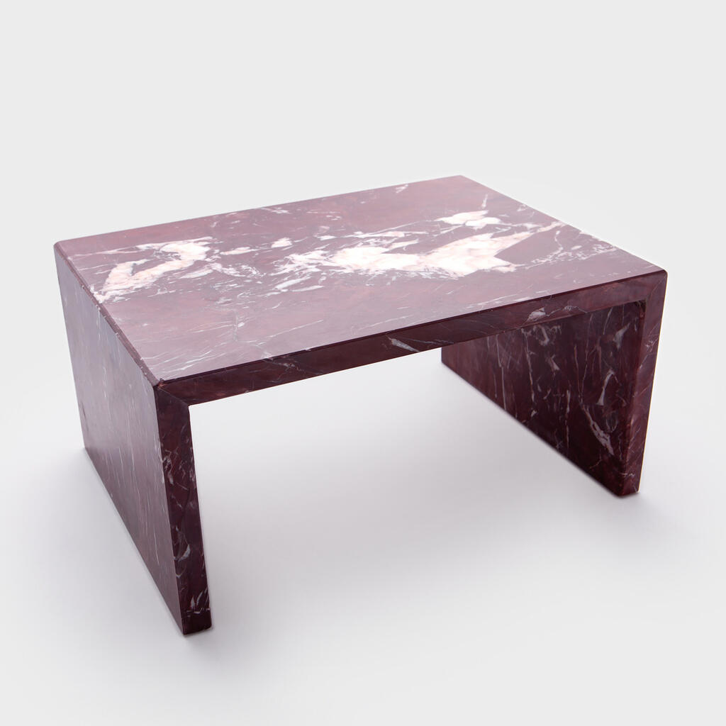 BASE RETANGULAR MÁRMORE VERMELHO