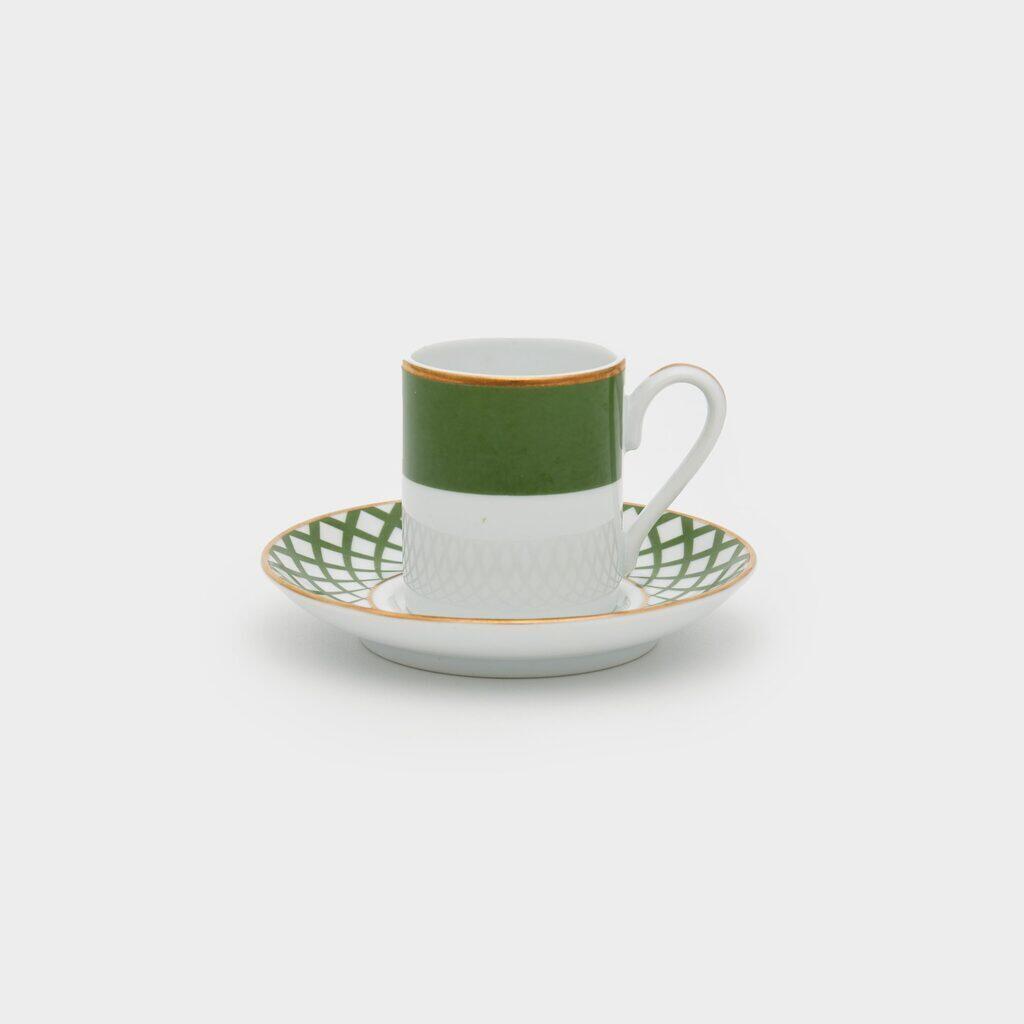 XÍCARA CAFÉ VERDE GEOMETRICO