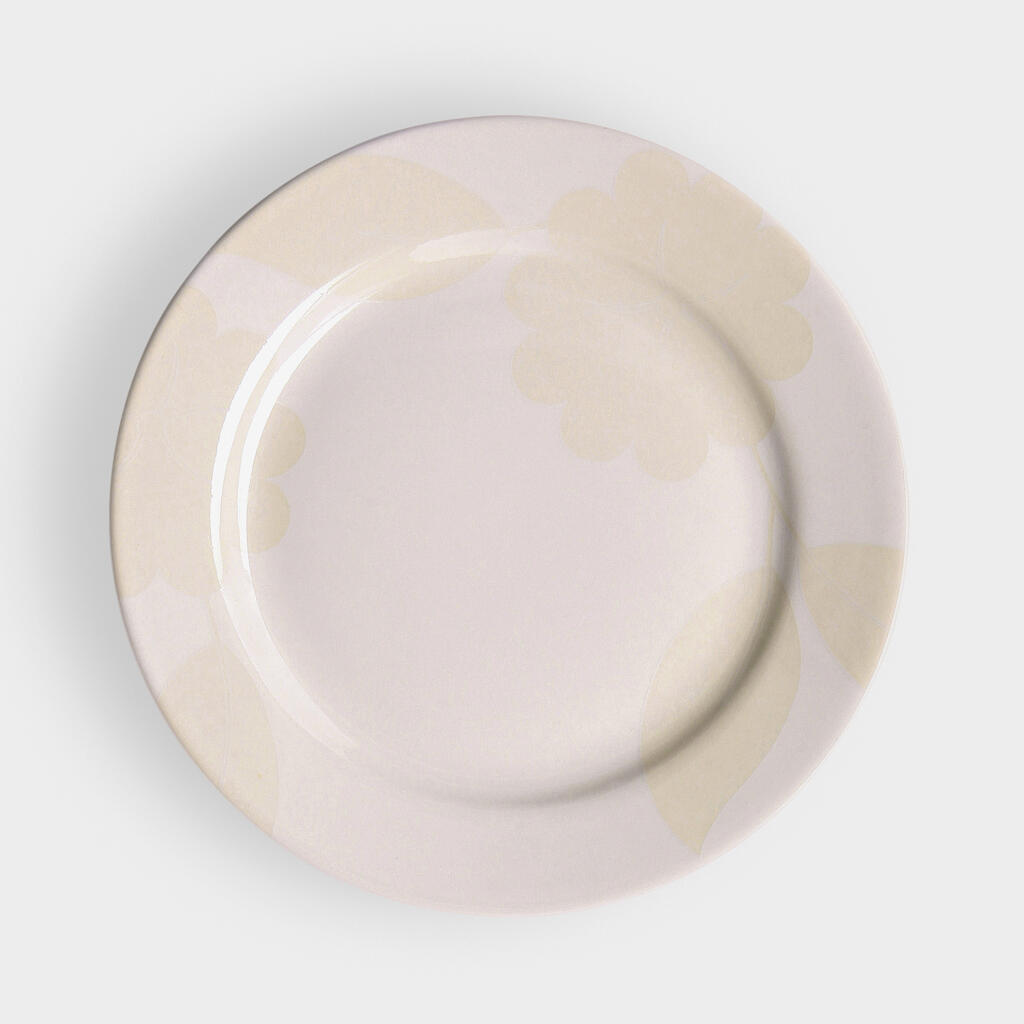 PRATO MESA CREME COM FLORES (LEITE)