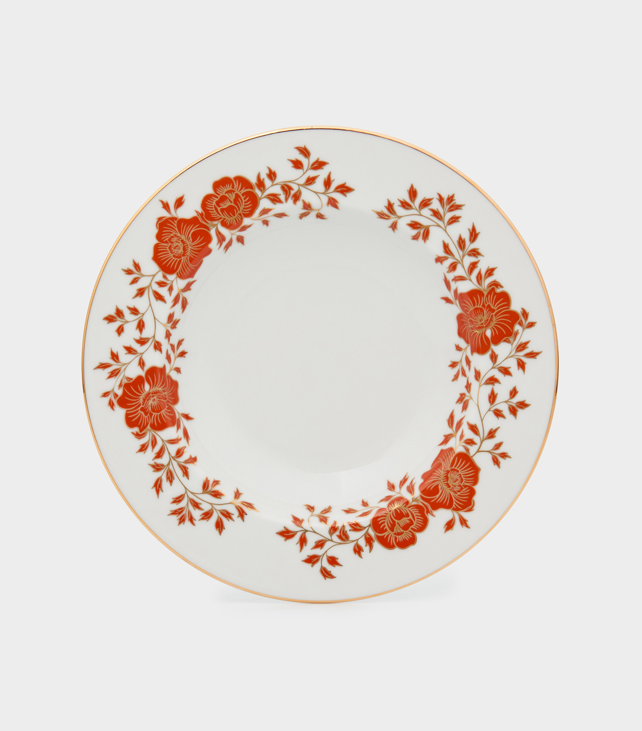 PRATO FUNDO ROUGE DE FER ROGERIA OURO