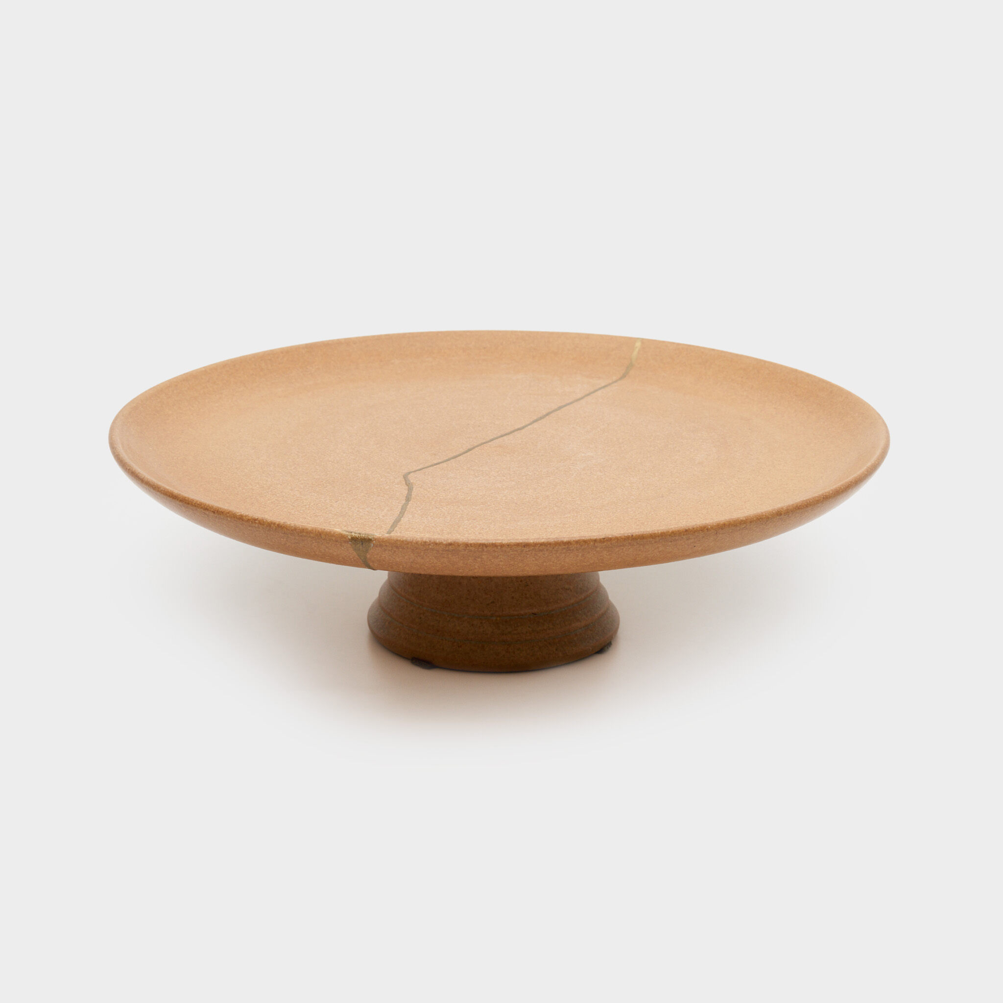 BOLEIRA CERÂMICA N.O. OCRE E DOURADO