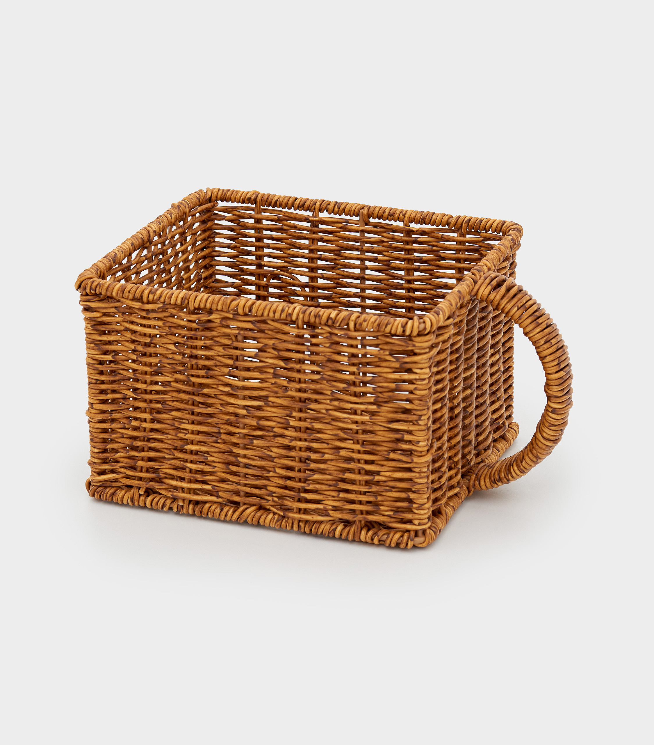 CESTO RETANGULAR RATTAN COM ALÇA