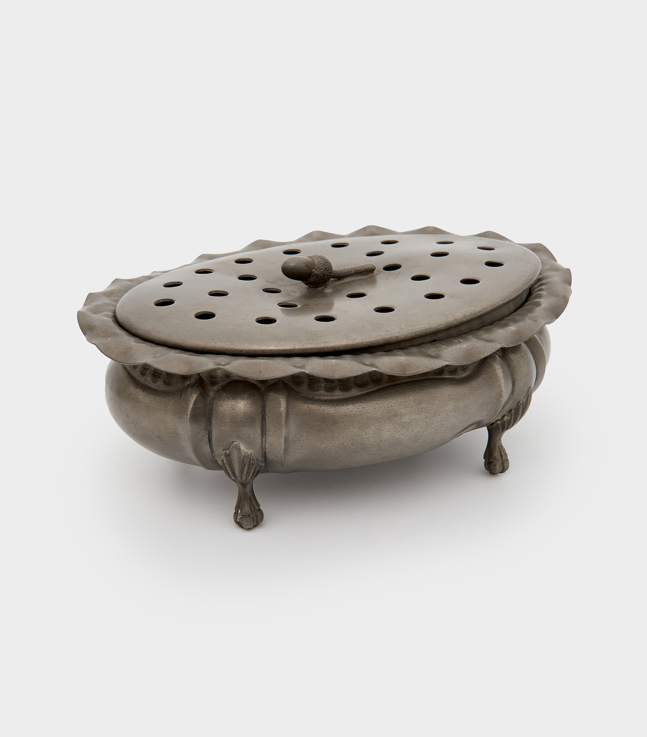 CENTRO DE MESA FLOREIRA ESTANHO AVELÃ