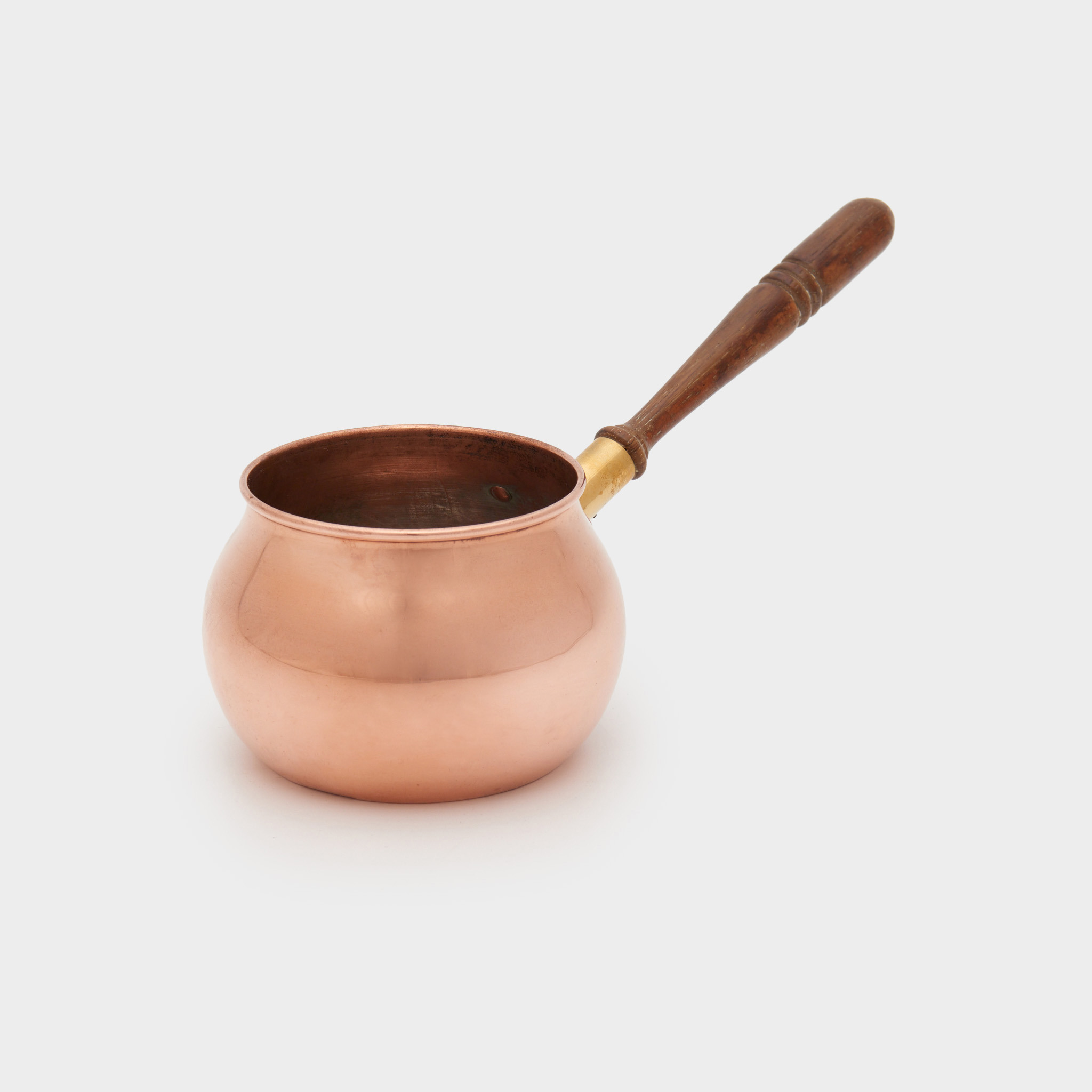 PANELINHA COBRE ALÇA DE MADEIRA SEM TAMPA