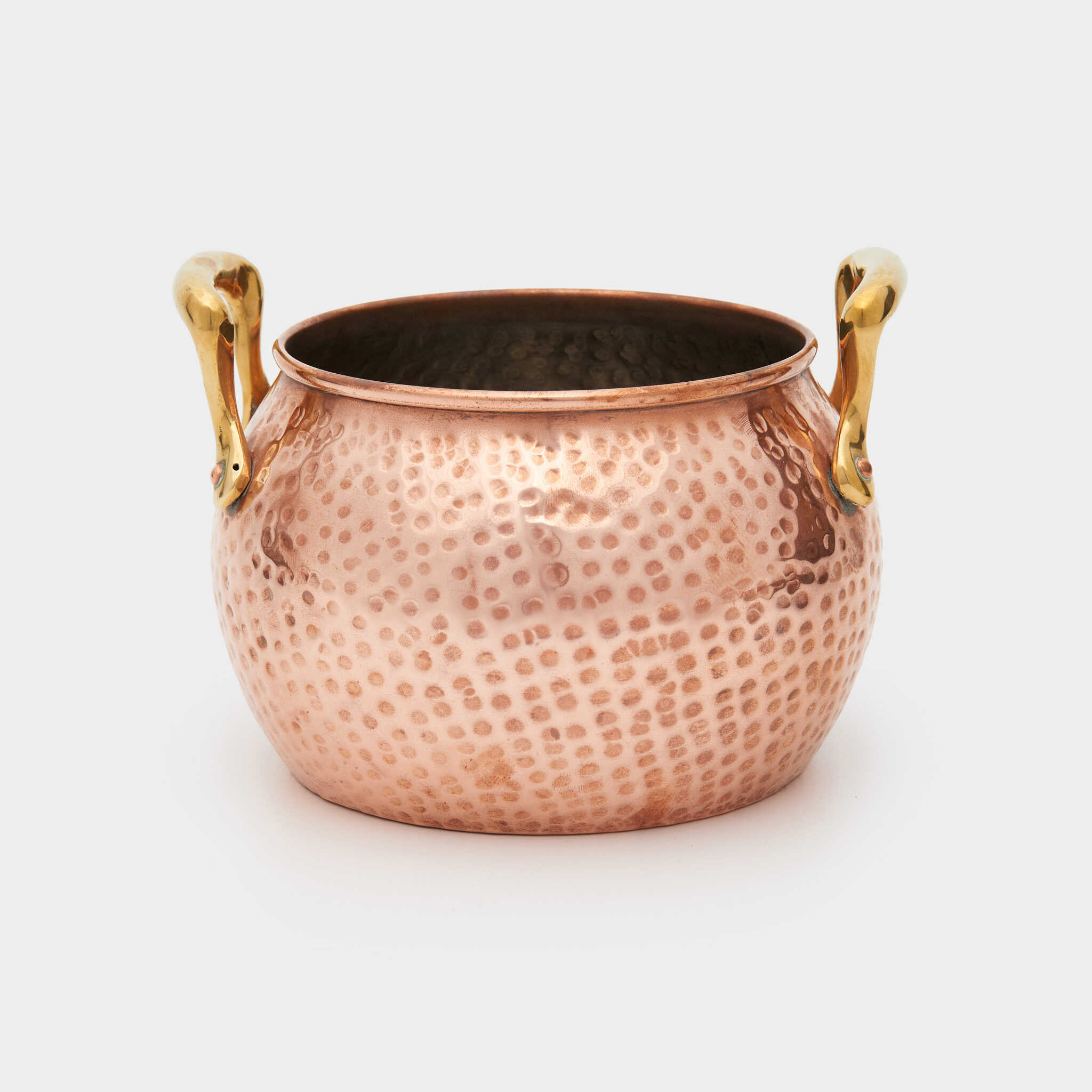 CAÇAROLA MACHETADO COBRE COM ALÇA SEM TAMPA
