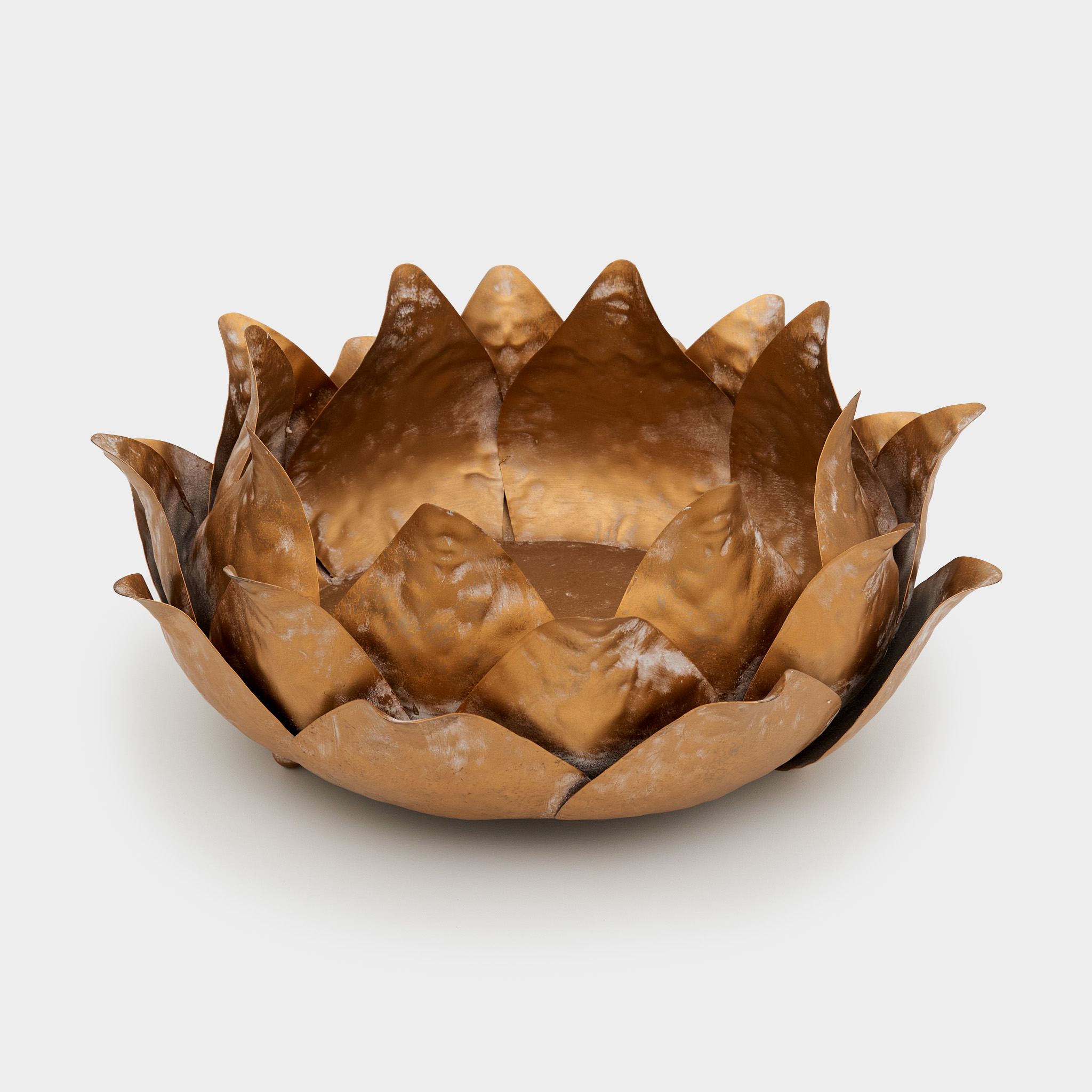 CENTRO DE MESA DOURADO FLOR ALCACHOFRA