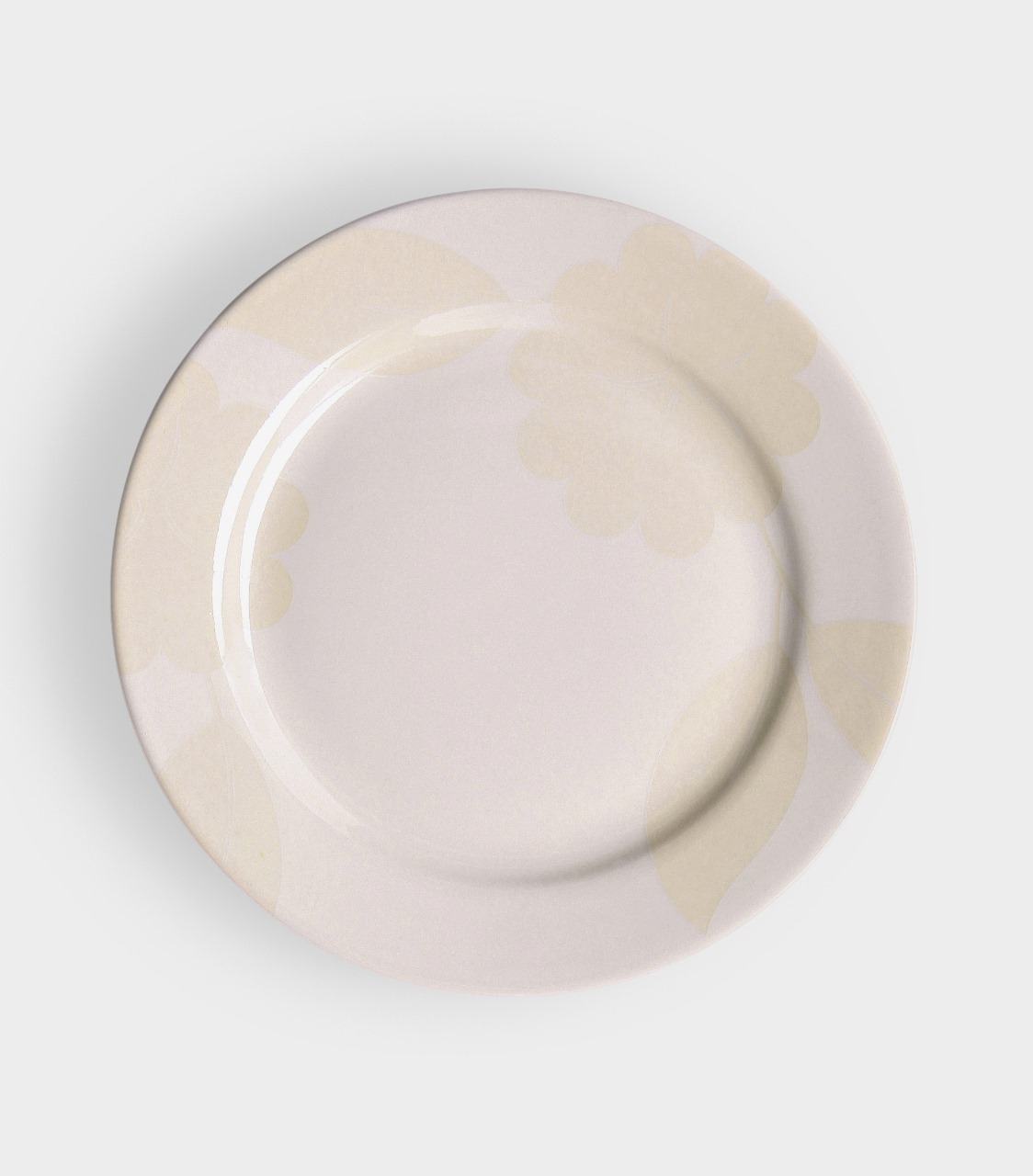 PRATO PÃO CREME COM FLORES KOSHER (LEITE)