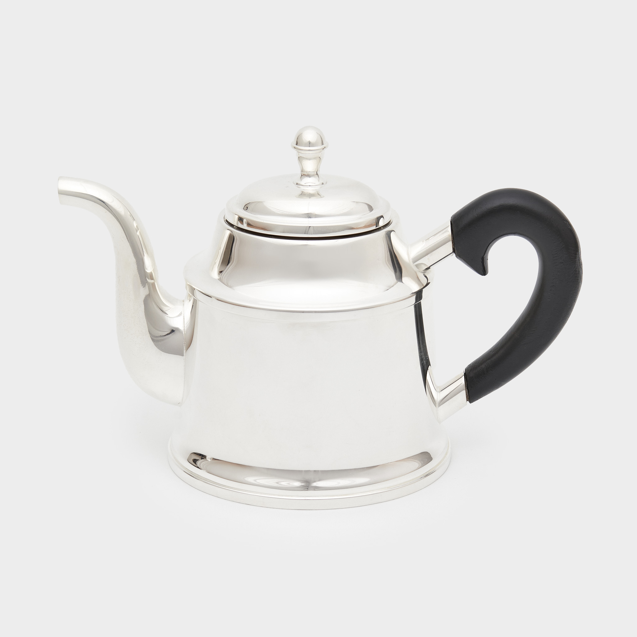 BULE CHA RETO PRATA ALÇA MADEIRA PRETA