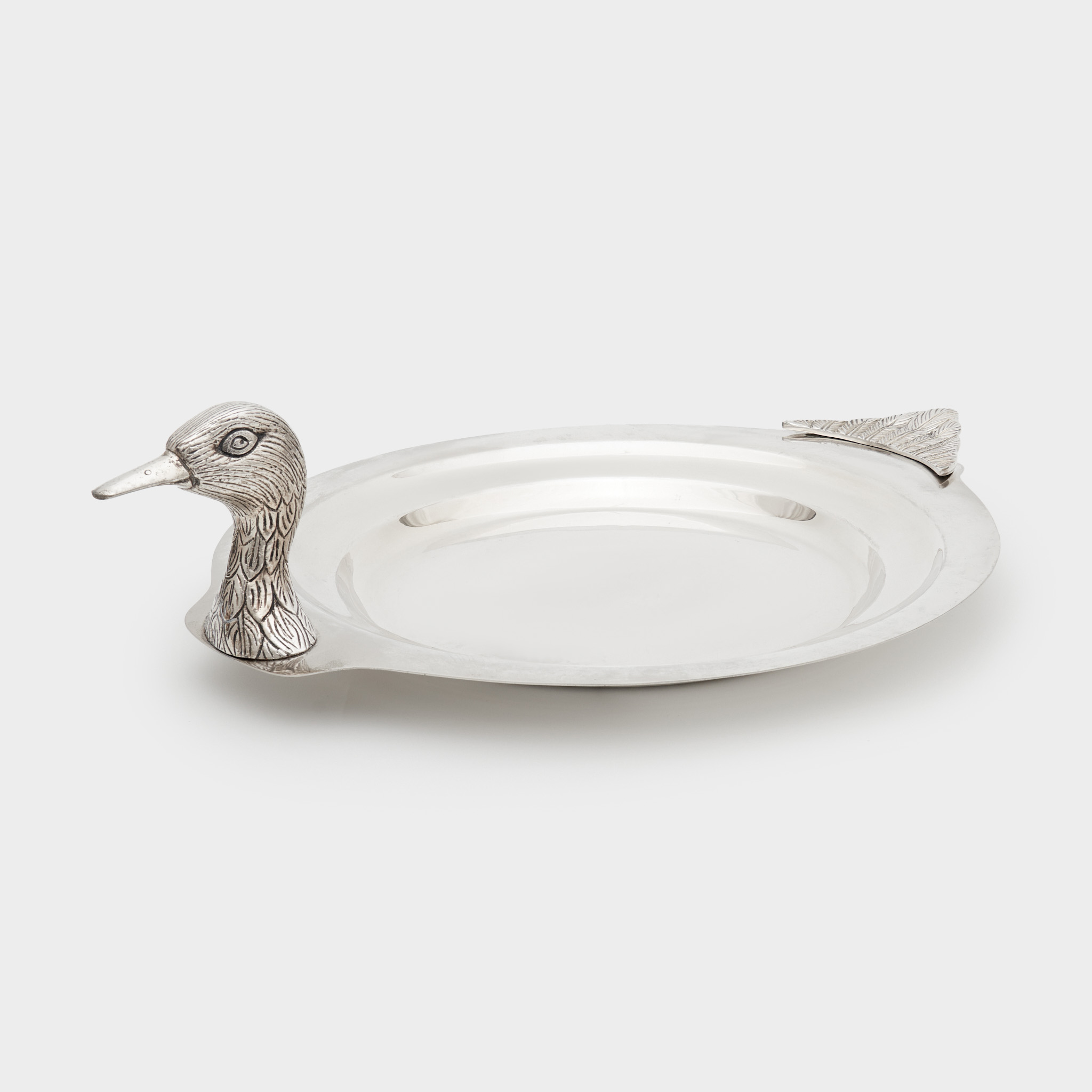 BANDEJA REDONDA PRATA PATO
