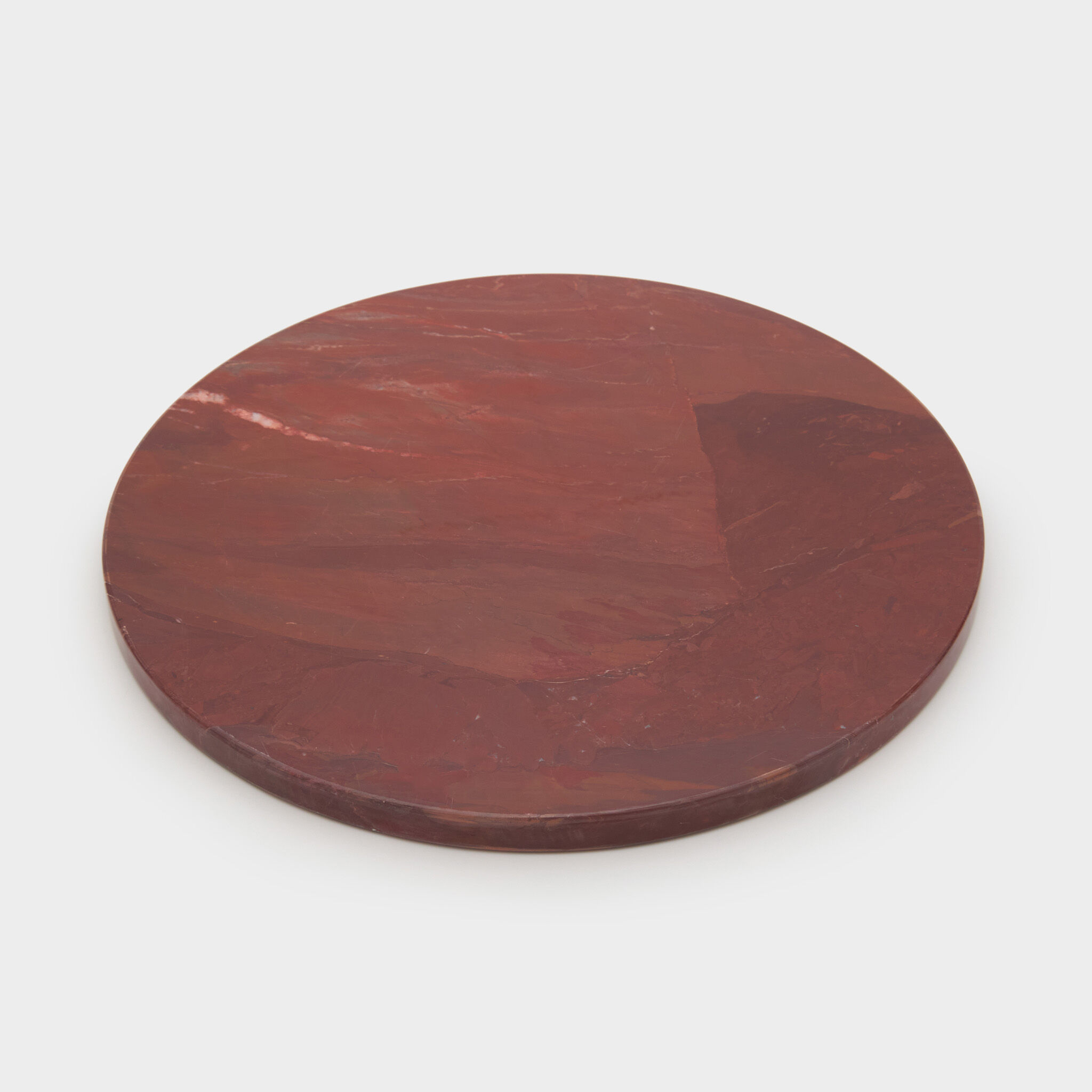 PLACA REDONDA MÁRMORE VERMELHA