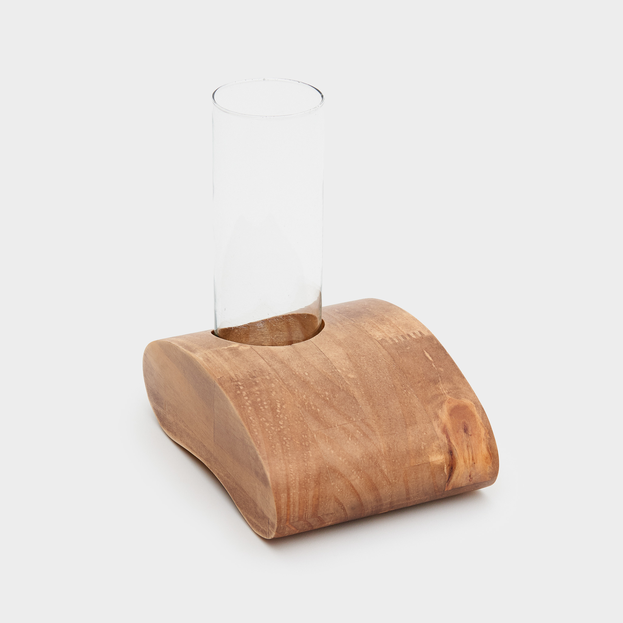 CENTRO DE MESA MADEIRA 0.18l X 0.13p COM TUBO CILINDRICO 0.06l X 0.16a