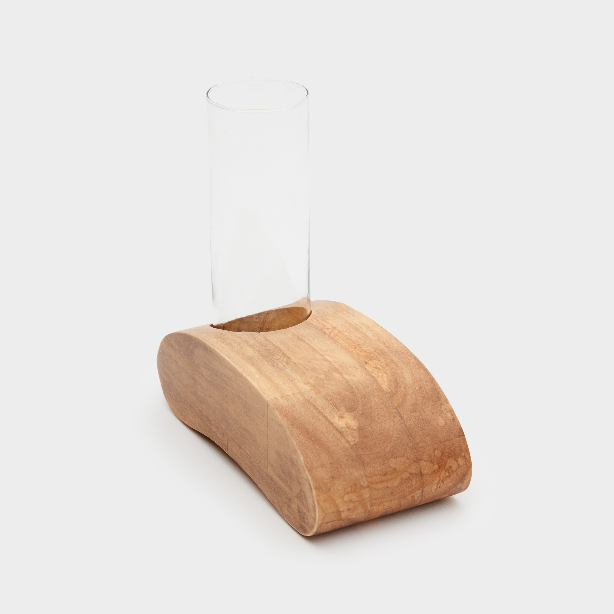 CENTRO DE MESA MADEIRA 0.22l X 0,095a COM TUBO CILINDRICO 0.06 X 0.16a