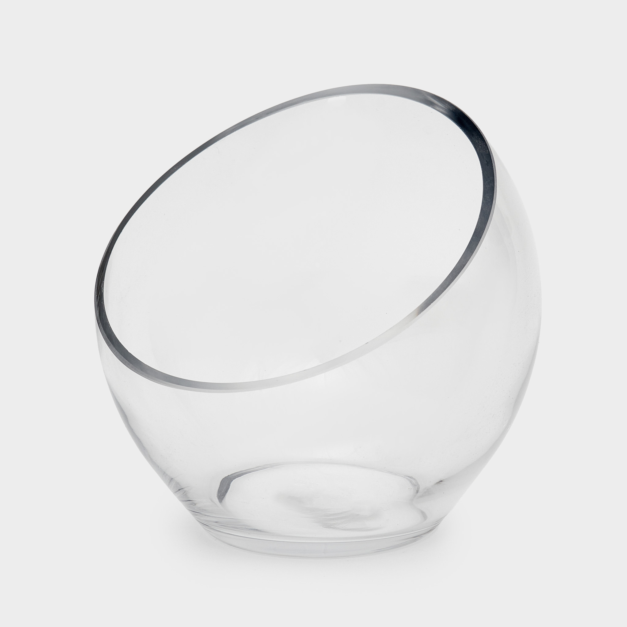 VASO BOLA VIDRO BOCA TORTA