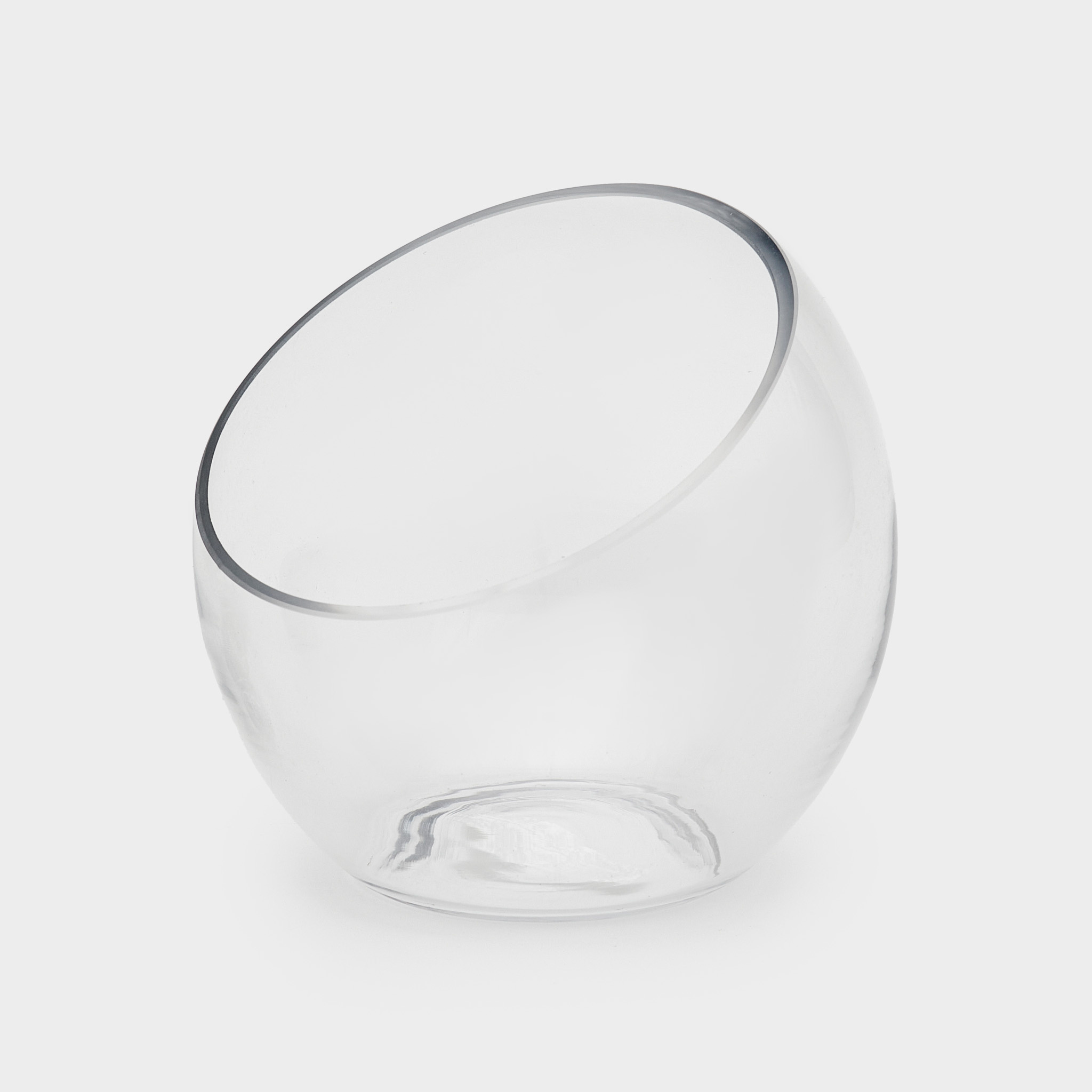 VASO BOLA VIDRO BOCA TORTA