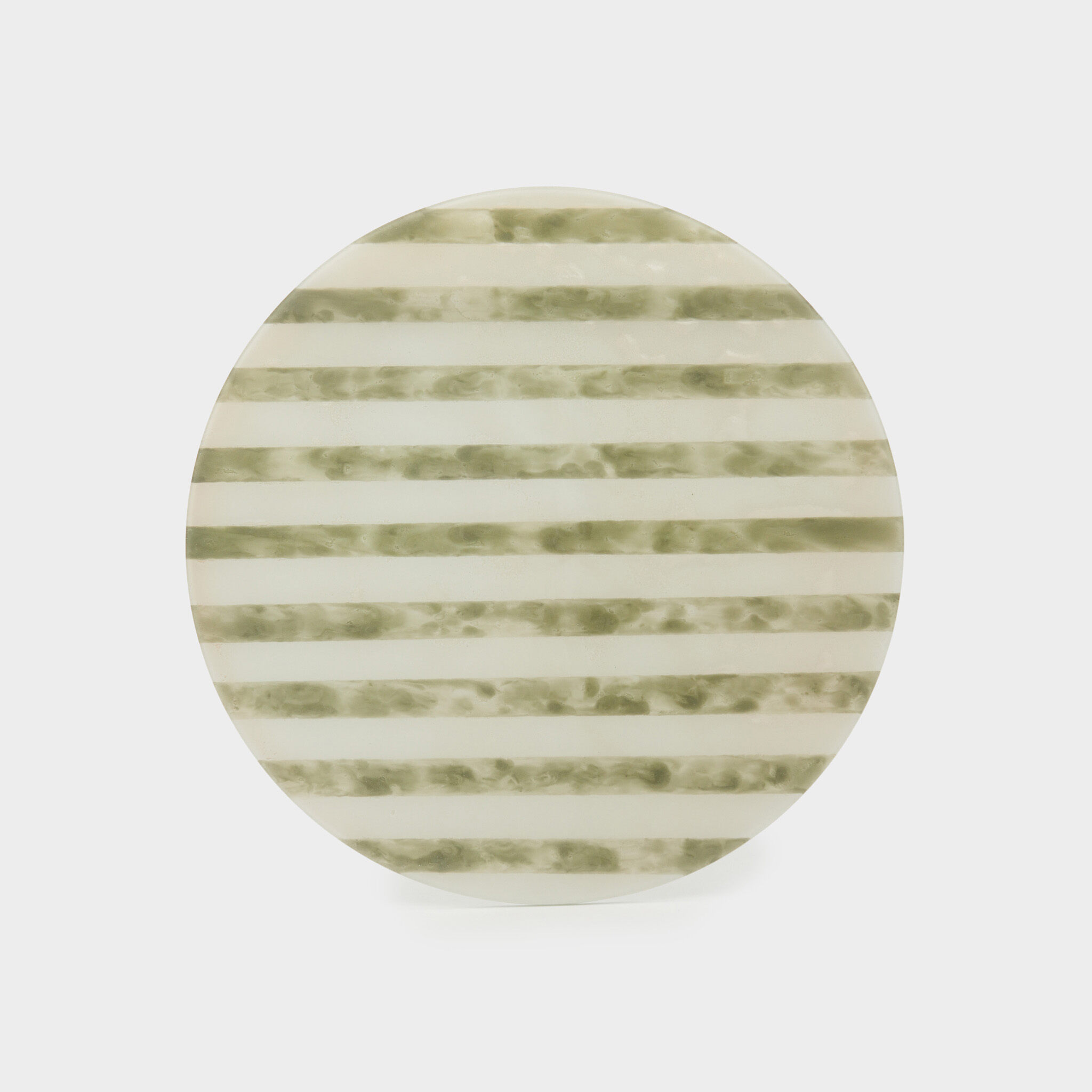 PRATO VIDRO CRU COM LISTRA CELADON