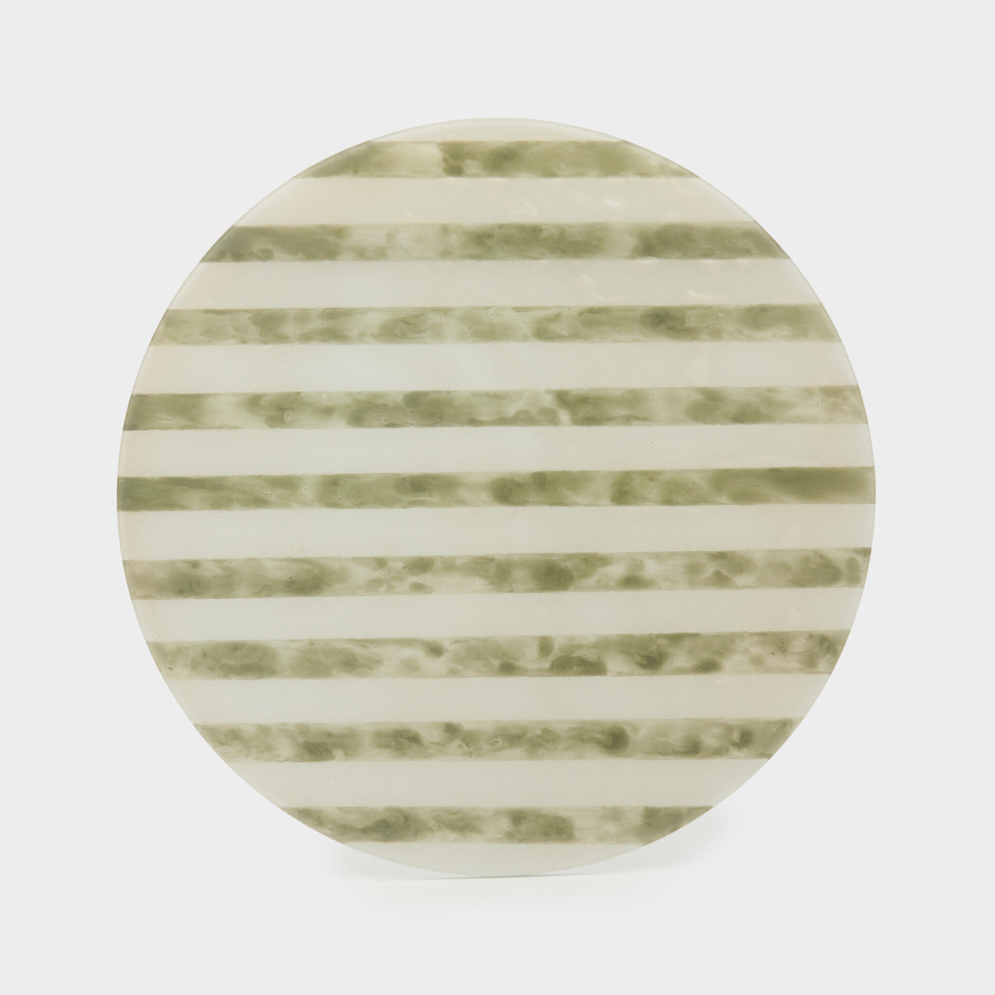 PRATO VIDRO CRU COM LISTRA CELADON