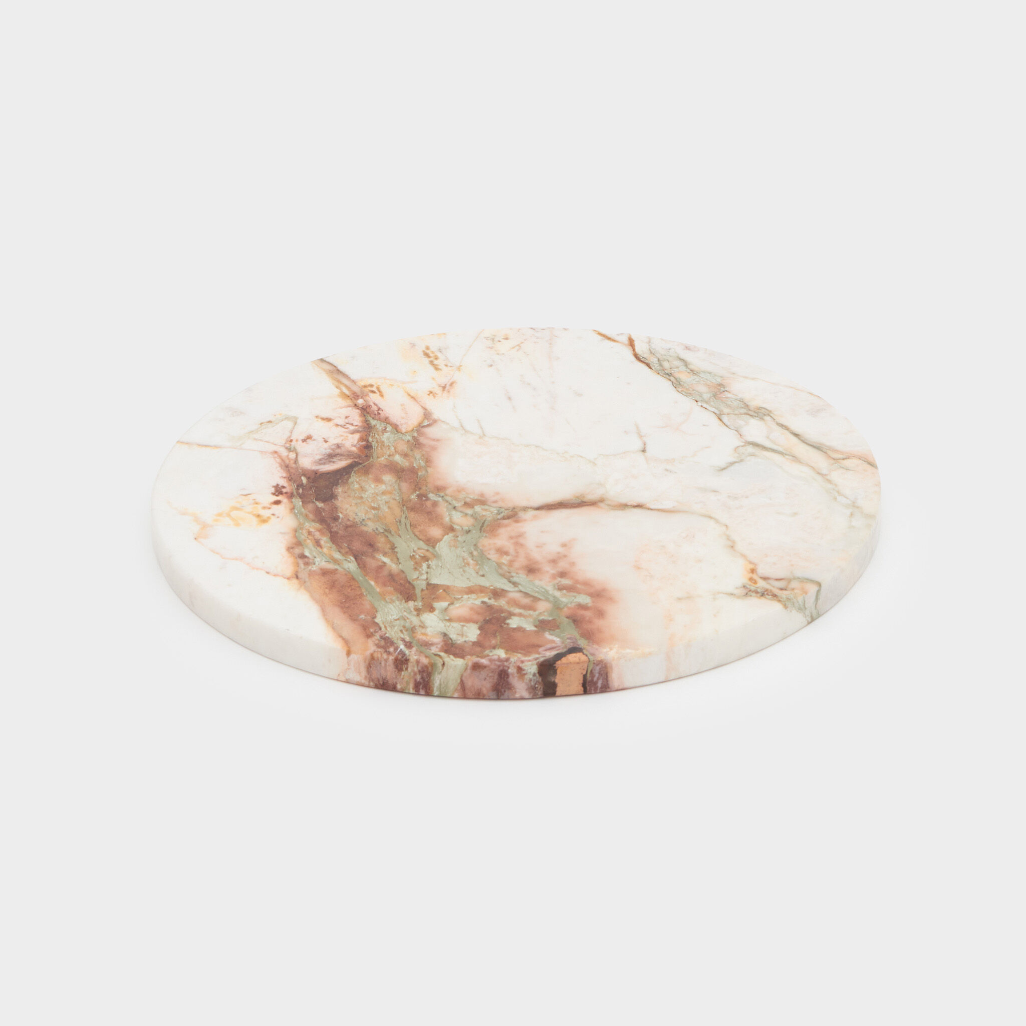 PLACA REDONDA MÁRMORE BRANCO NUOVOLATTO