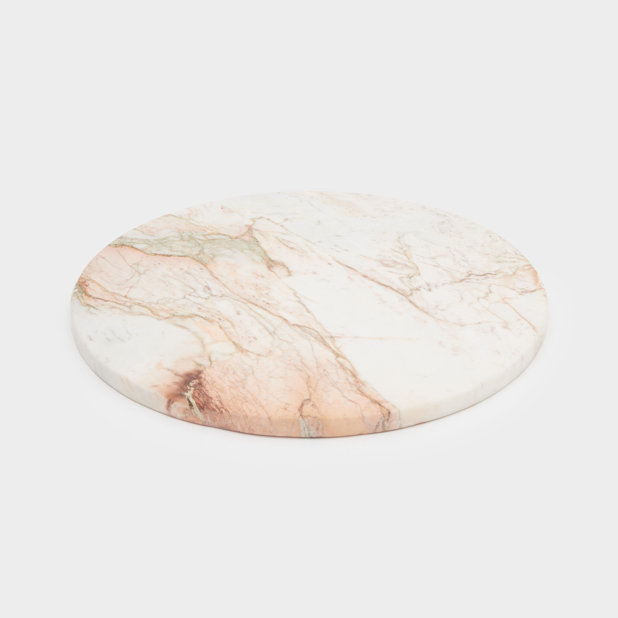 PLACA REDONDA MÁRMORE BRANCO NUOVOLATTO