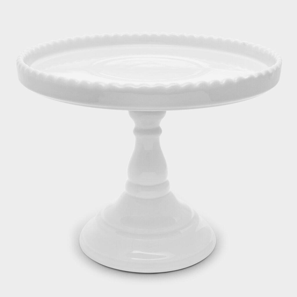 BOLEIRA CERÂMICA BRANCO BORDA ONDULADA