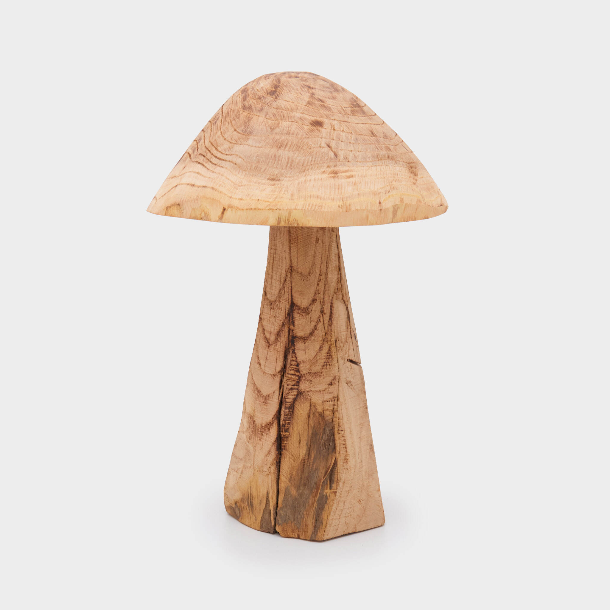 ESCULTURA COGUMELO MADEIRA RÚSTICA