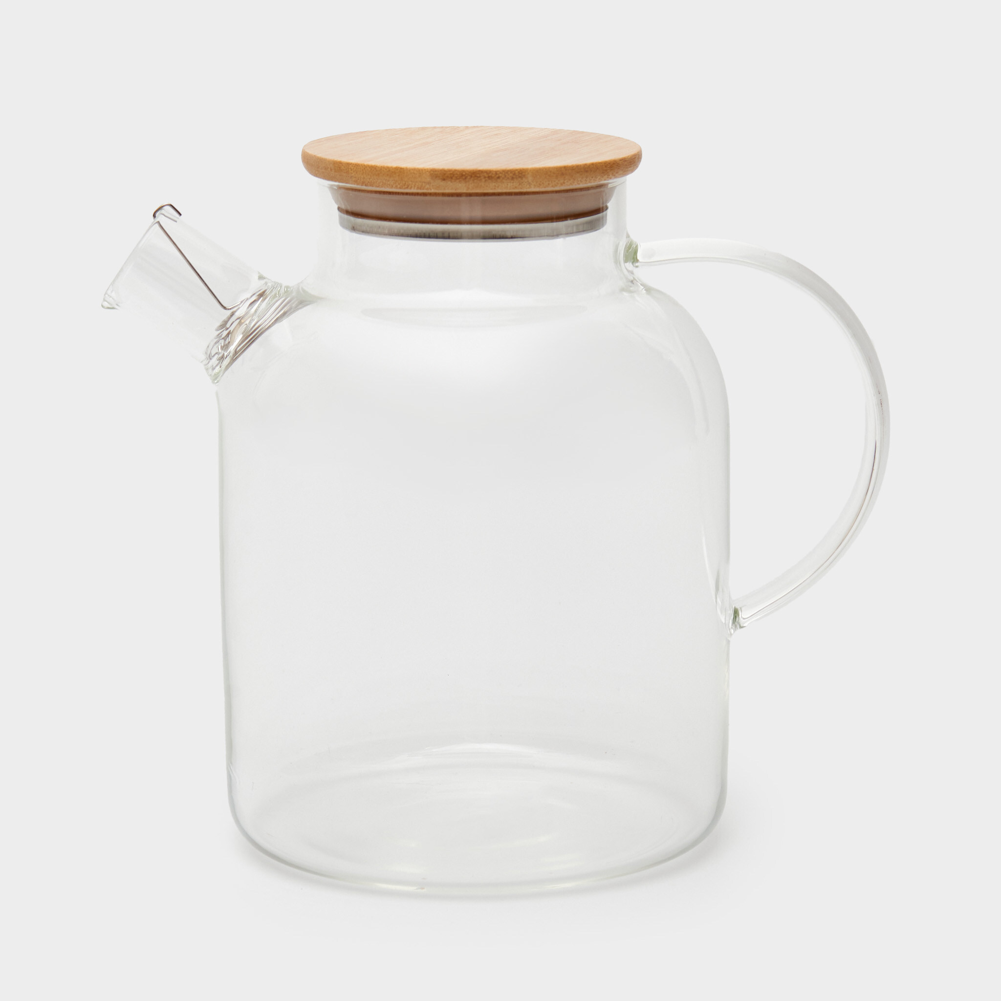 CHALEIRA VIDRO 1.8L COM TAMPA DE BAMBU