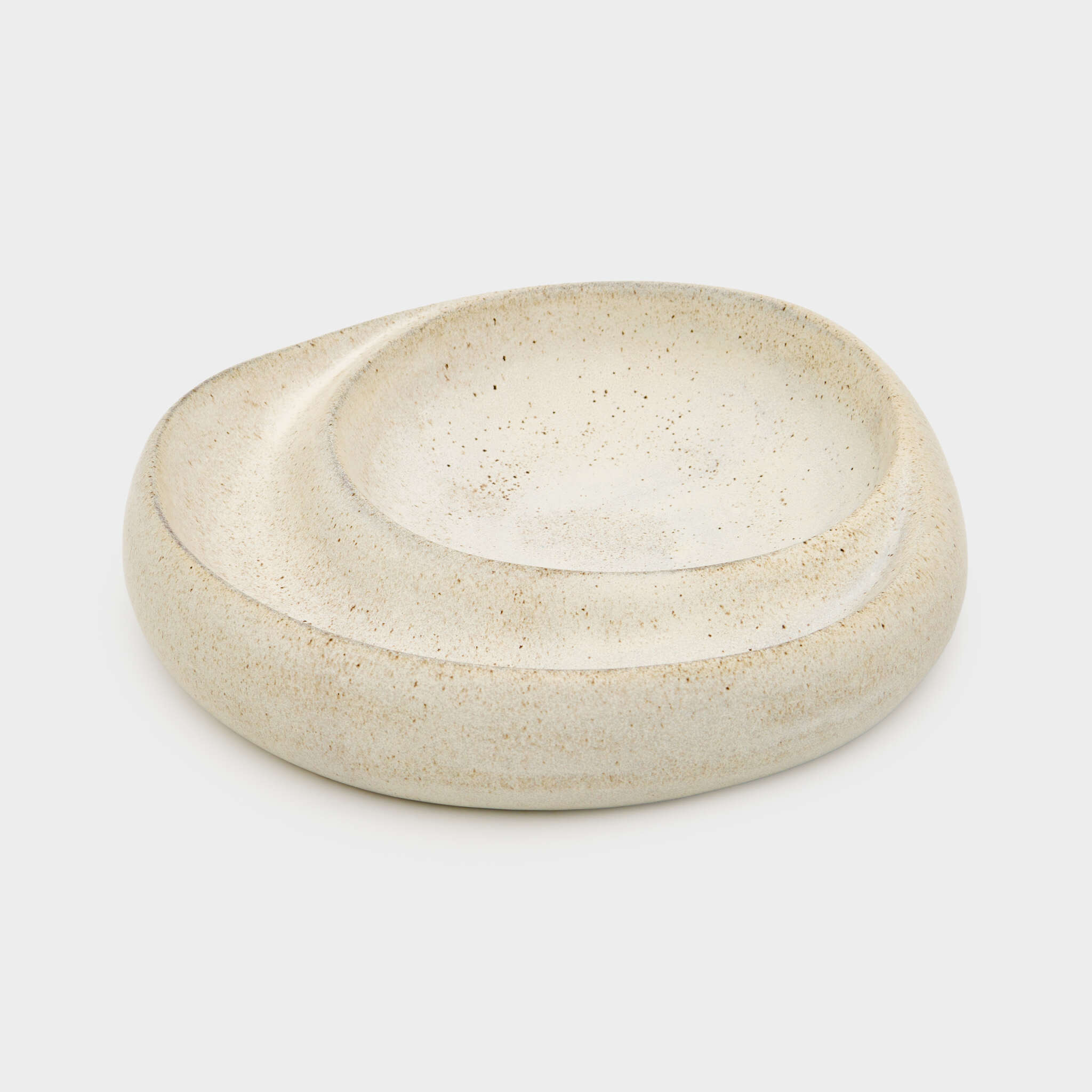 BOWL ORGÂNICO CERÂMICA CRU DUPLO PINTAS