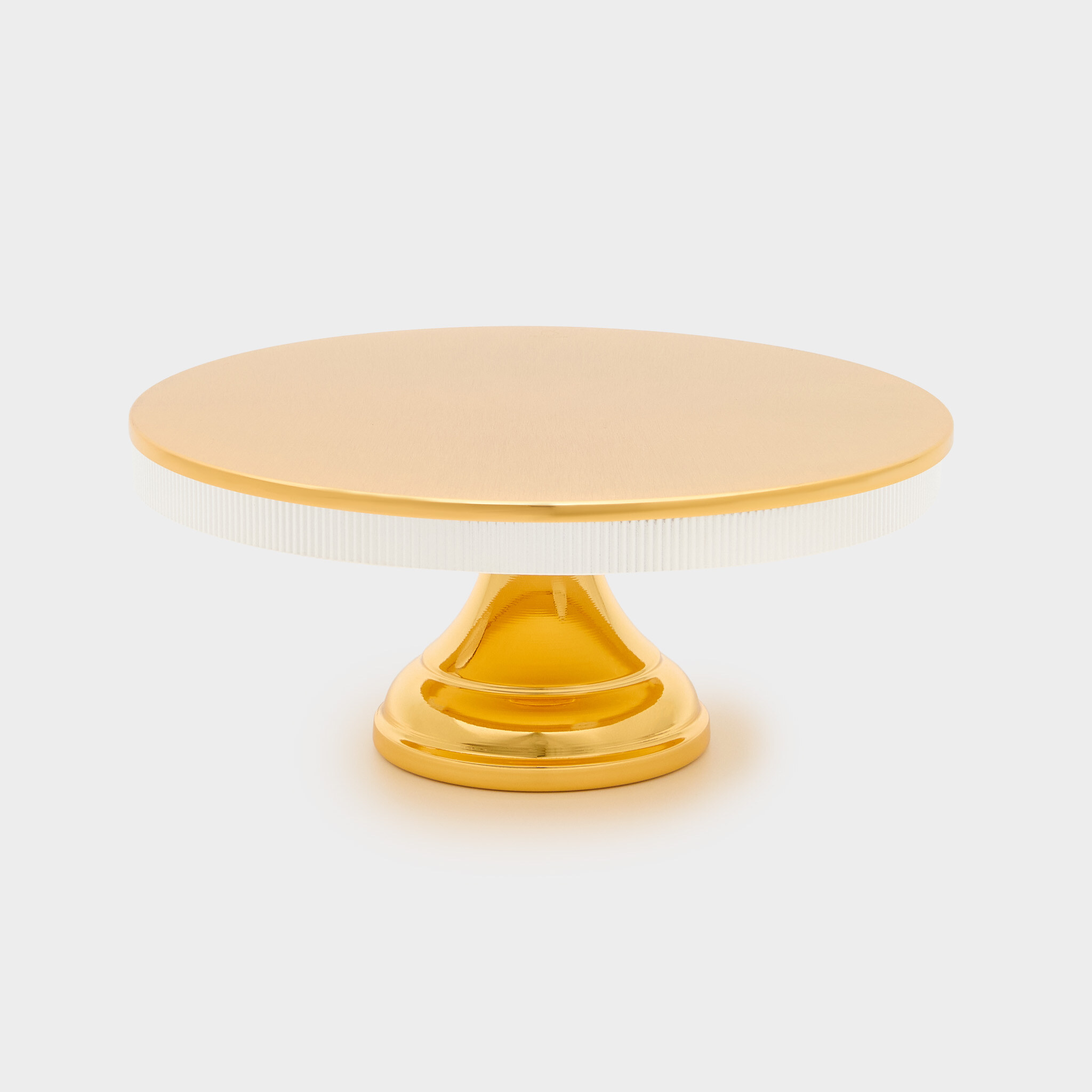 BOLEIRA DOURADA BORDA CANELADA PRATA