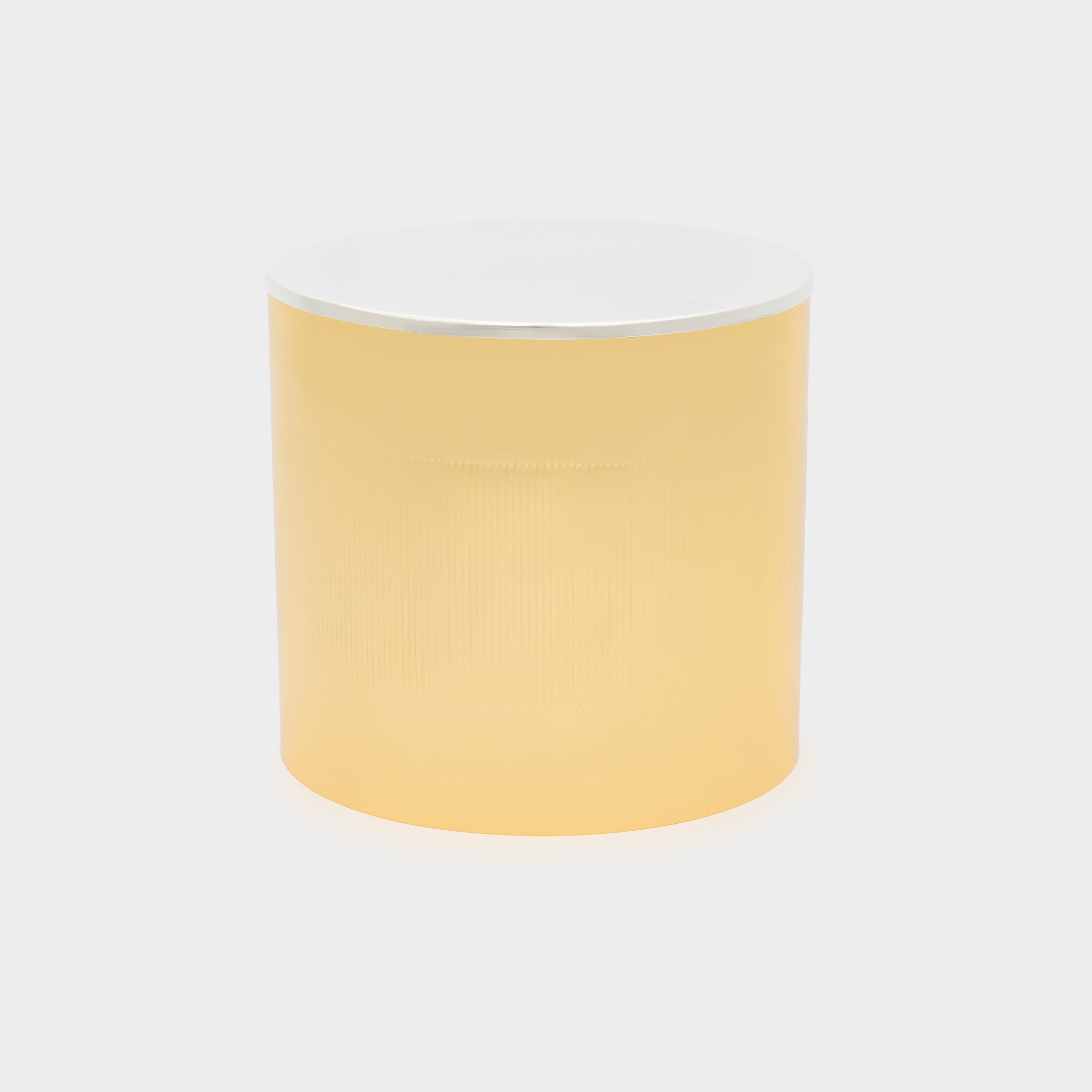 CILINDRO PRATA BASE BOLO BORDA CANELADA DOURADA