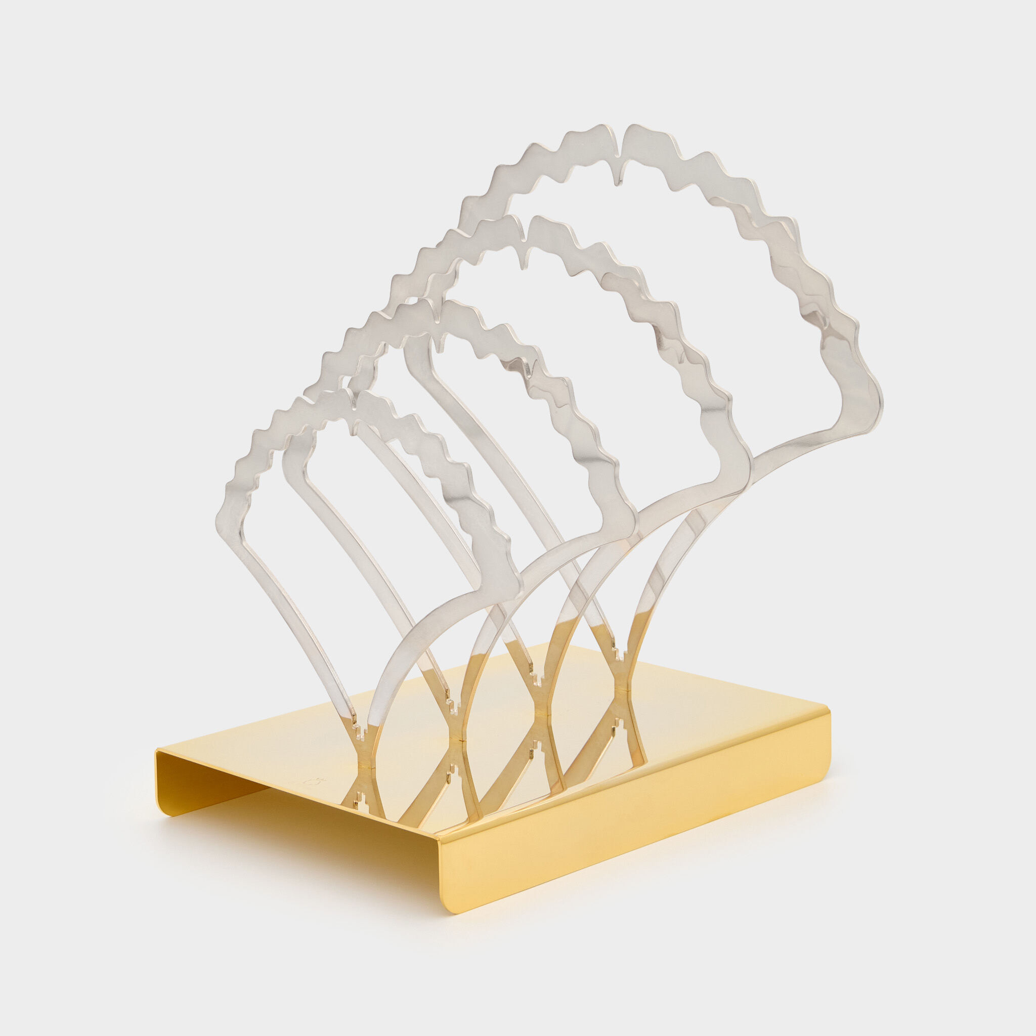 PORTA DOCE BASE DOURADA PAVÃO PRATA