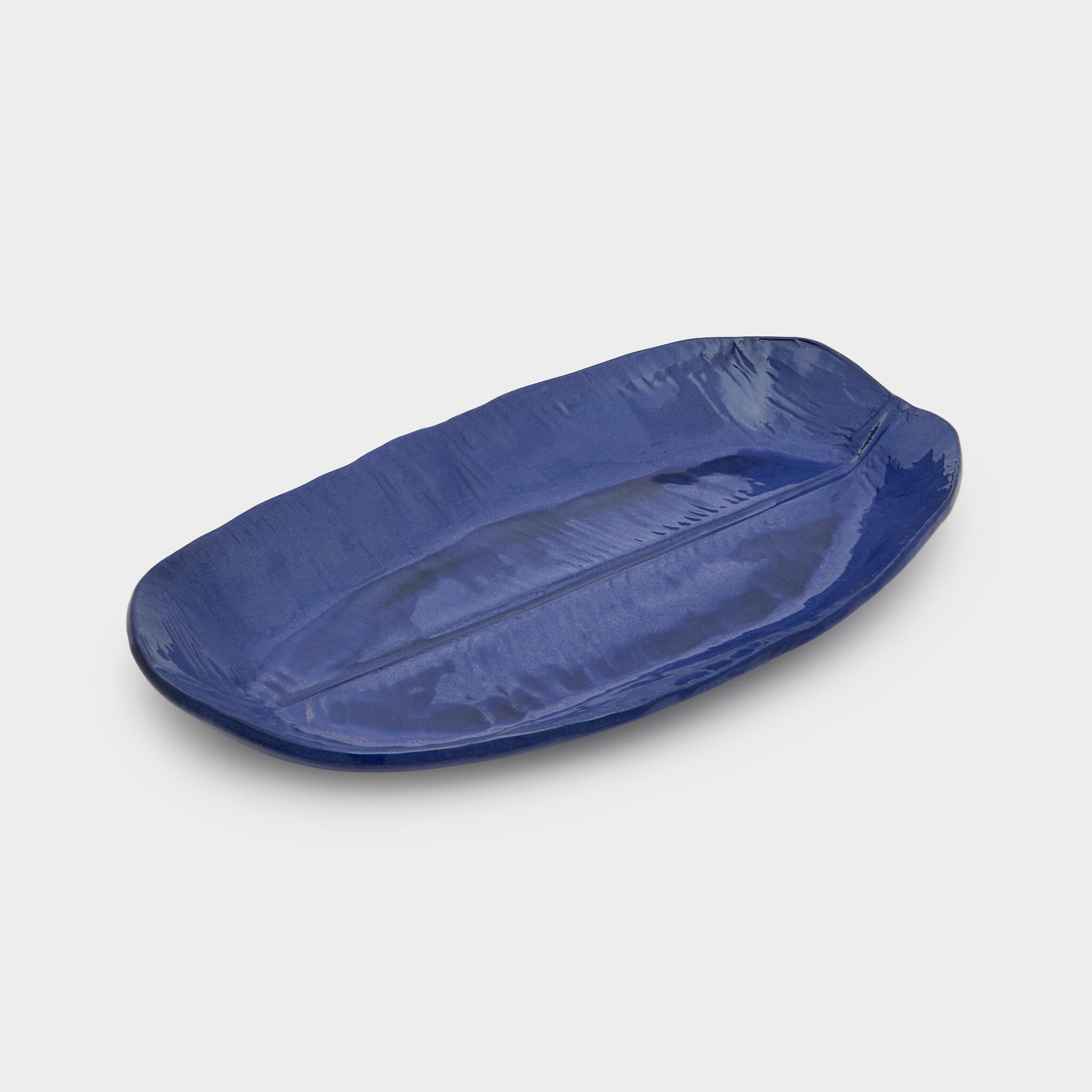 TRAVESSA CERÂMICA N.O AZUL FOLHA FECHADA