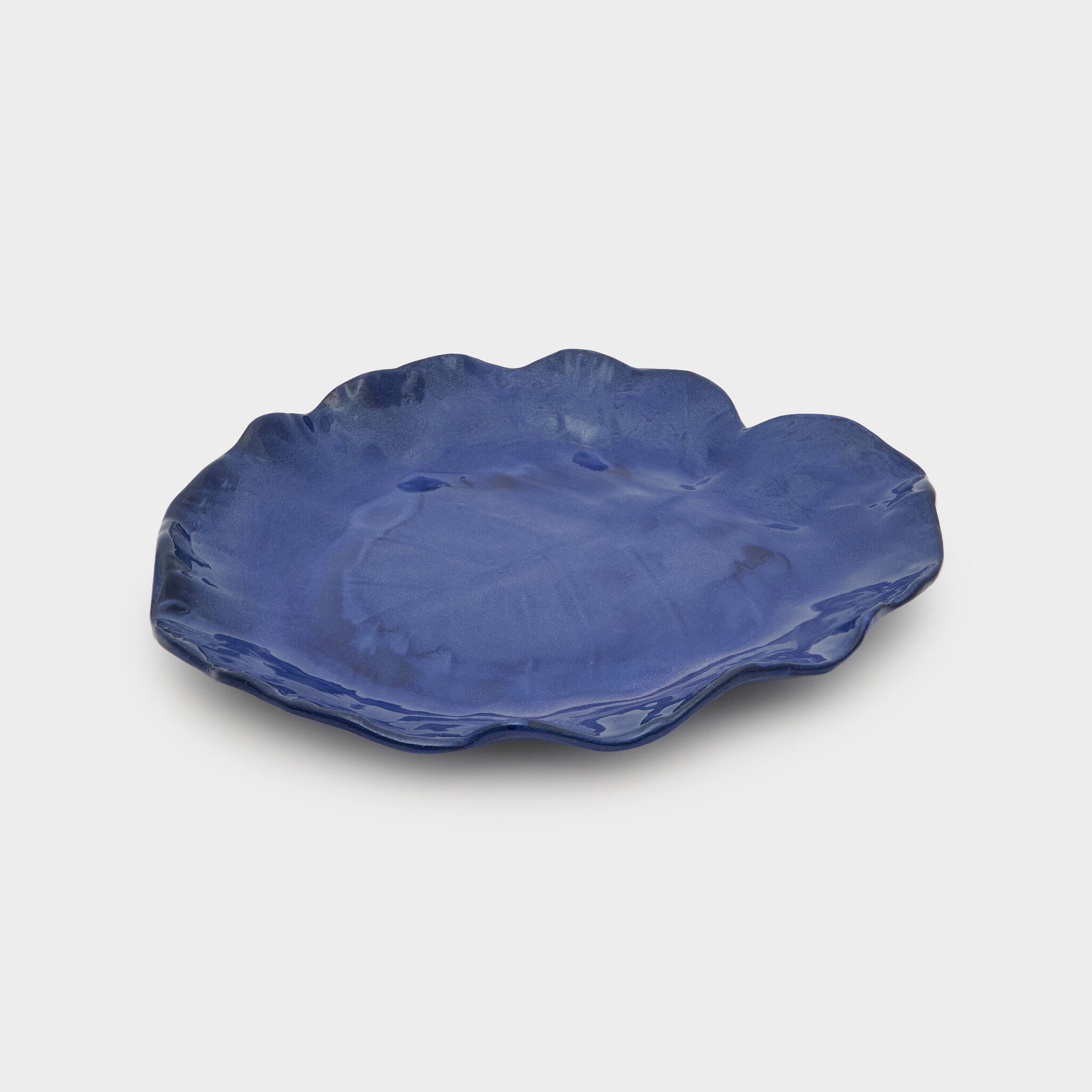 TRAVESSA CERÂMICA N.O AZUL FOLHA ABERTA