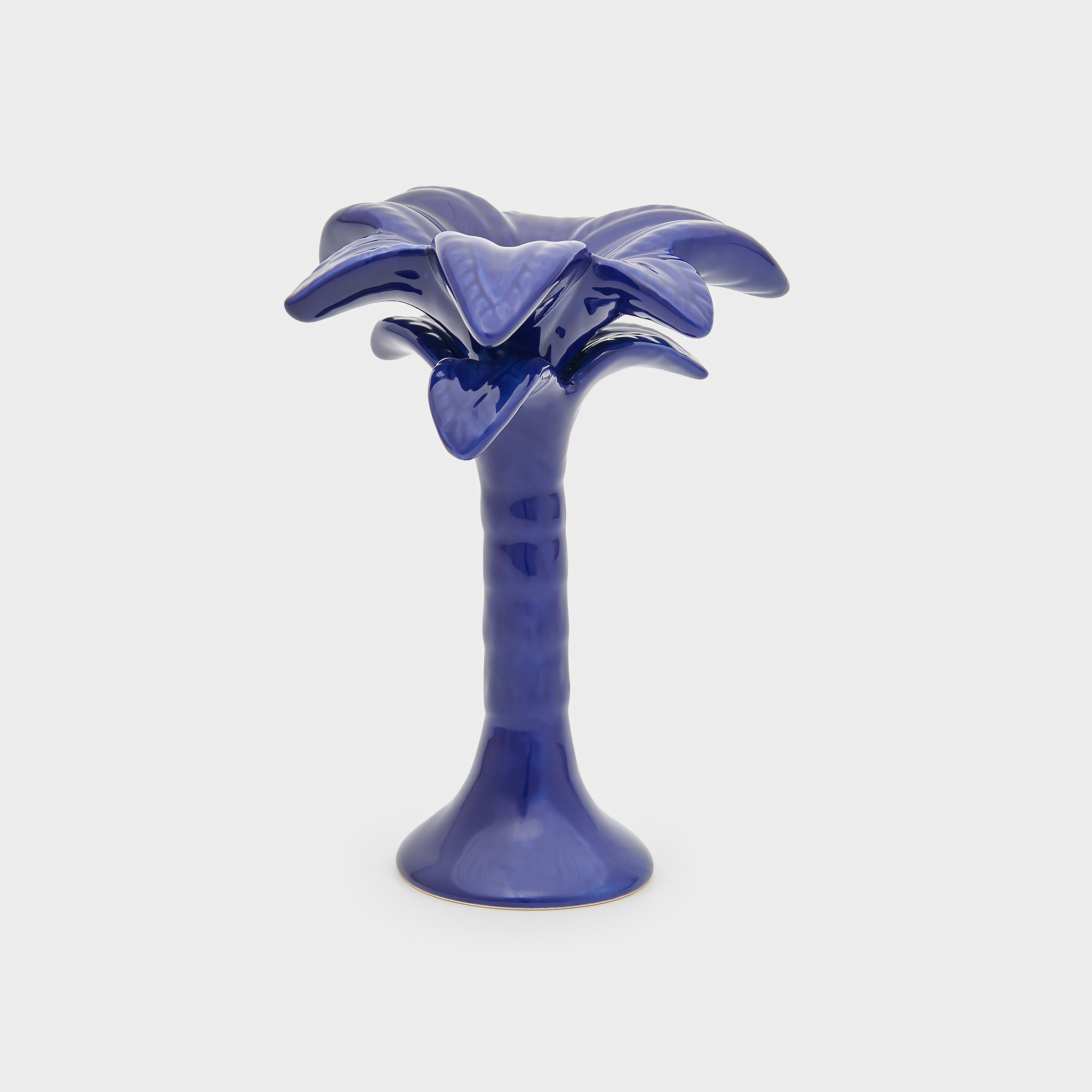 CASTIÇAL PORCELANA AZUL COQUEIRO