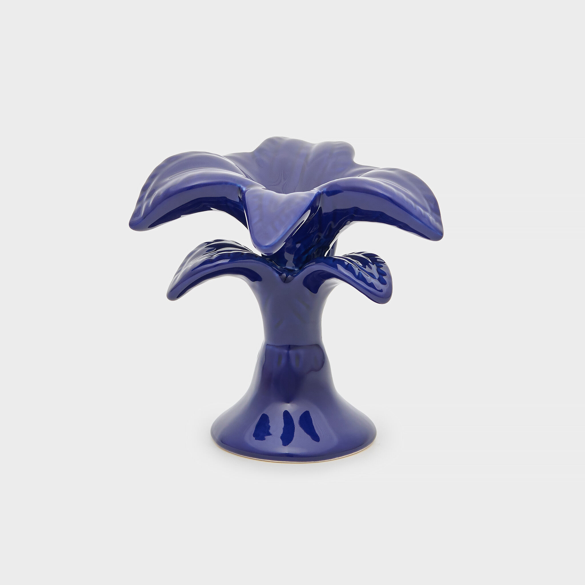 CASTIÇAL PORCELANA AZUL COQUEIRO