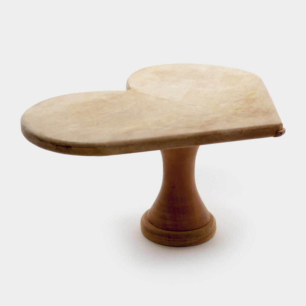 BOLEIRA CORAÇÃO MADEIRA