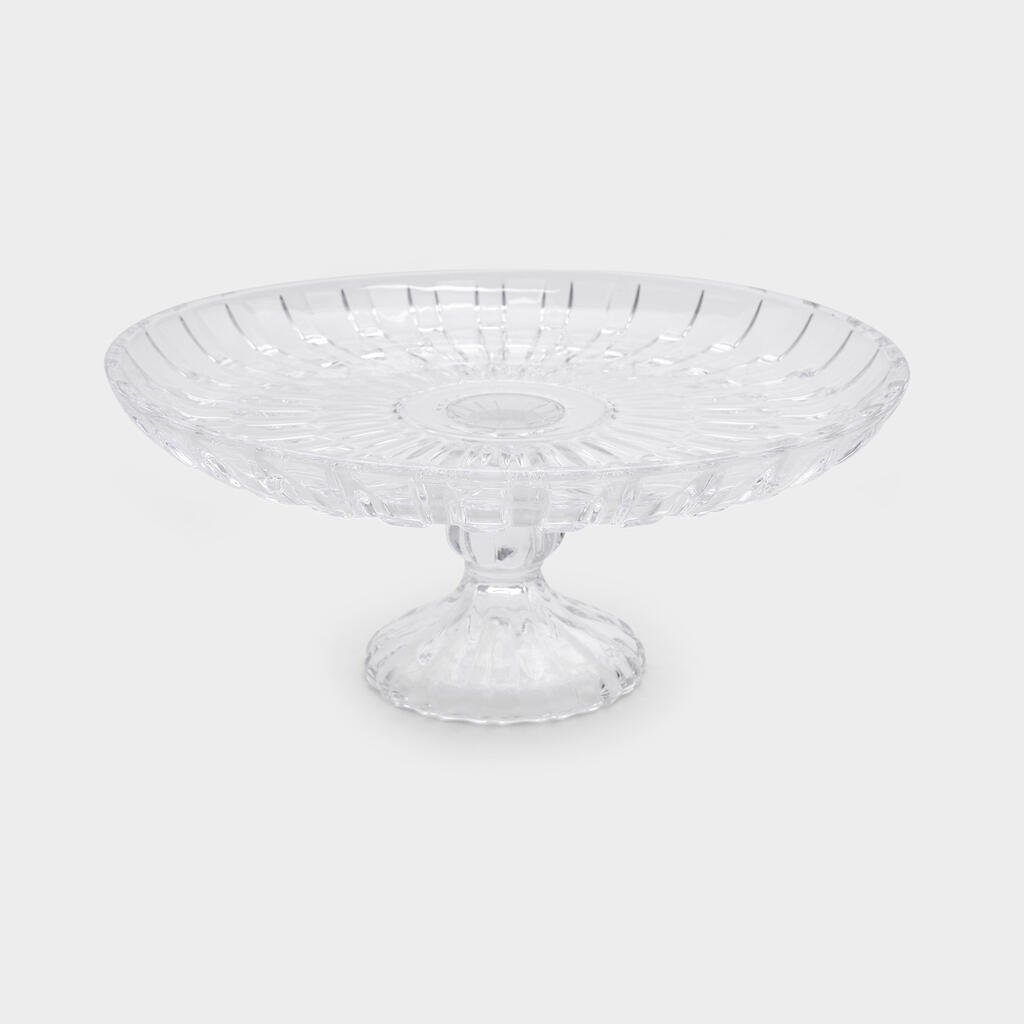 BOLEIRA CRISTAL COM PÉ CANELADA