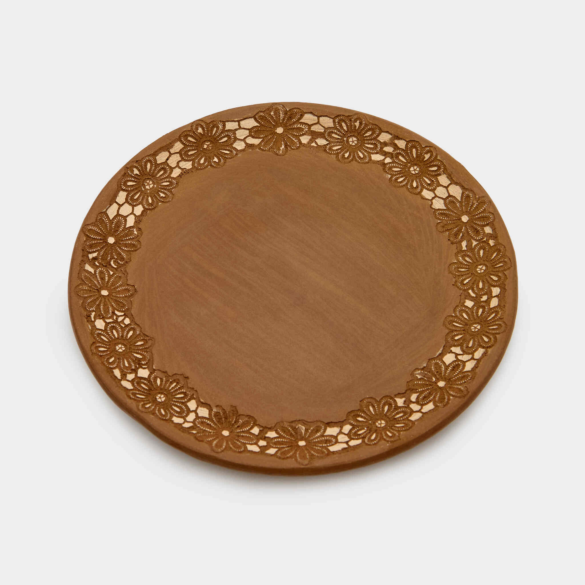 PRATO SOBREMESA BARRO BORDA RENDA