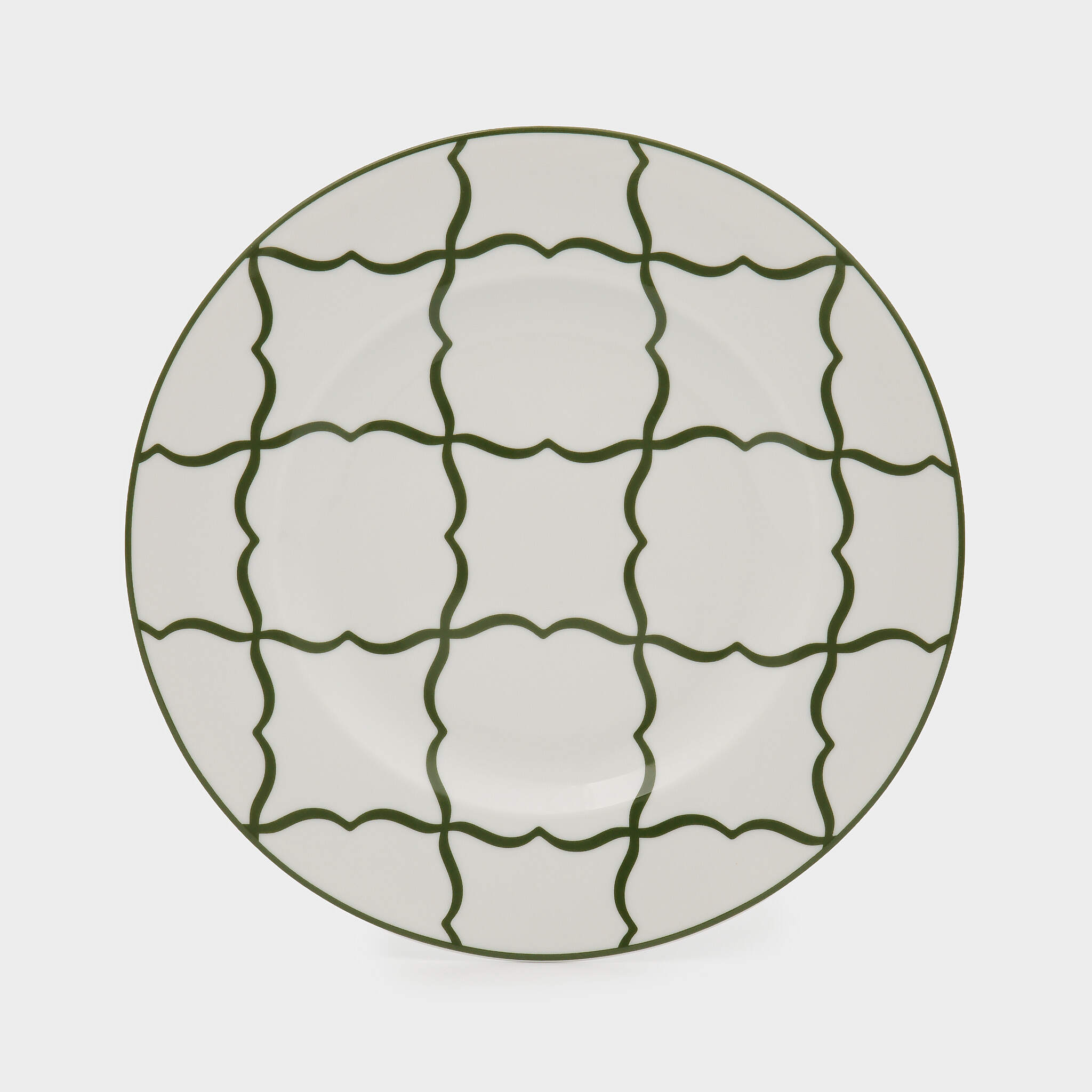 PRATO MESA BRANCO TRELIÇA VERDE