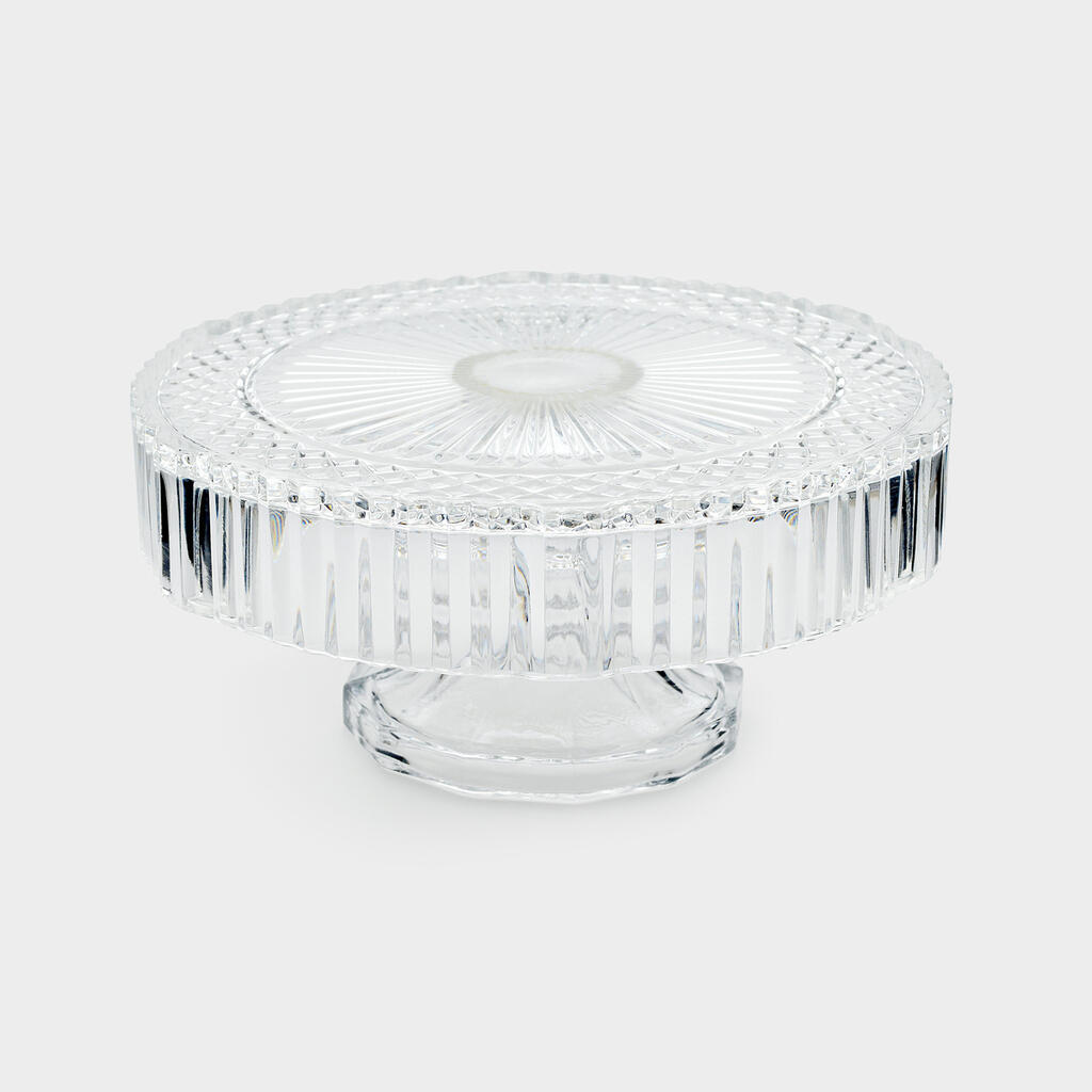 BOLEIRA CRISTAL TRABALHADA COM PÉ - M