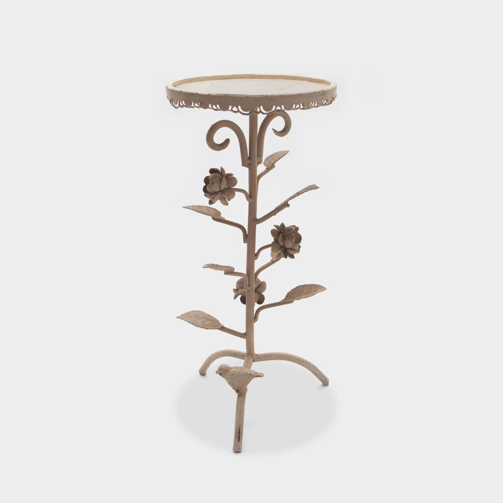 BOLEIRA FERRO CREME PASSARO