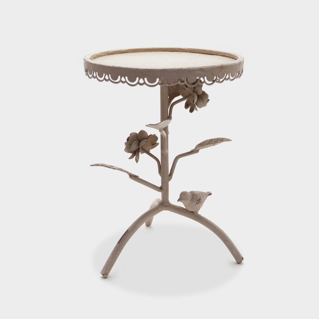 BOLEIRA FERRO CREME PASSARO