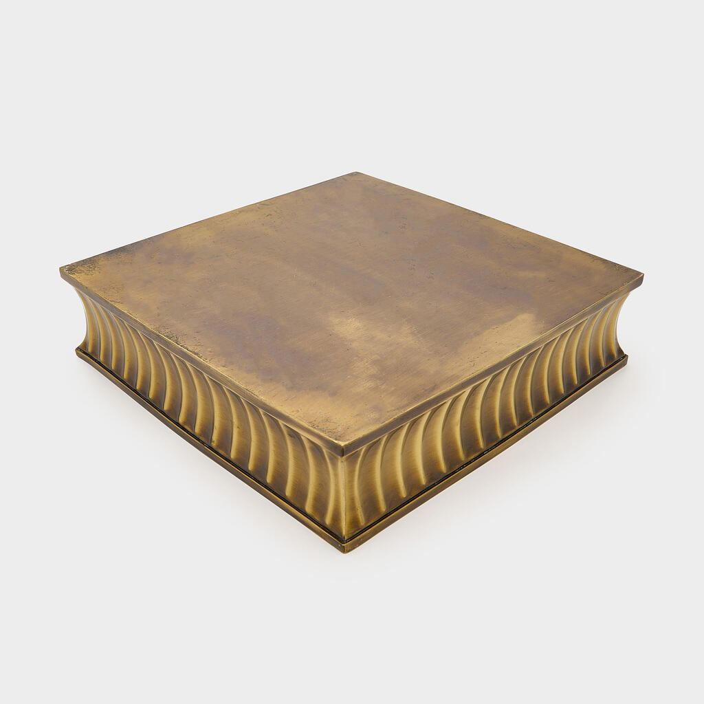 BOLEIRA QUADRADA OURO VELHO CANELADA