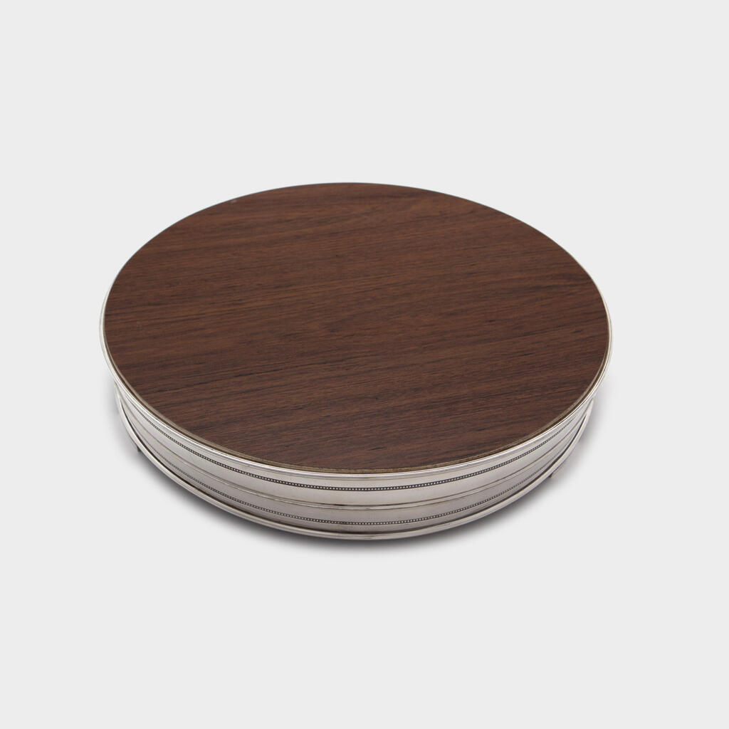 BOLEIRA REDONDA PRATA MADEIRA